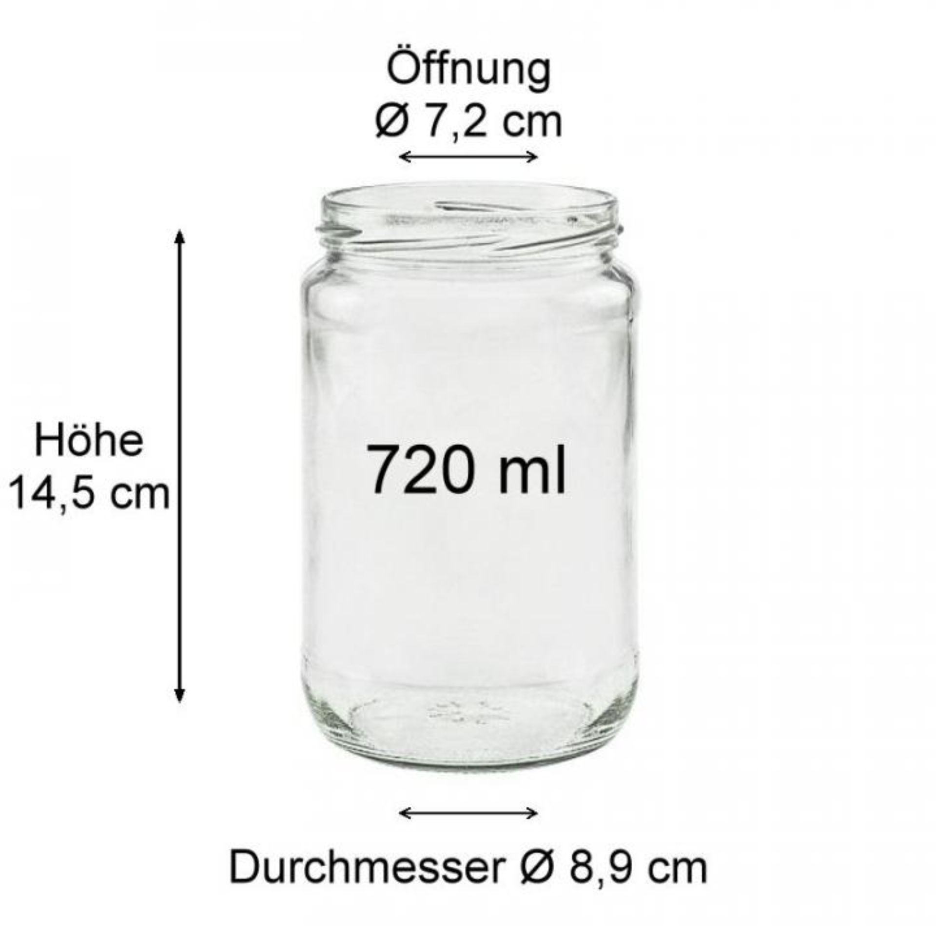 Einmachglas 720 ml mit Schraubdeckel in verschiedenen Farben – Vorratsglas für Lebensmittelaufbewahrung Einmachglas 720 ml - Vorratsglas mit Deckel in verschiedenen Farben, ideal zur Aufbewahrung von Lebensmitteln, Marmeladen oder Eingemachtem. Entdecken Sie hochwertige Gläser für Ihre Vorratskammer.