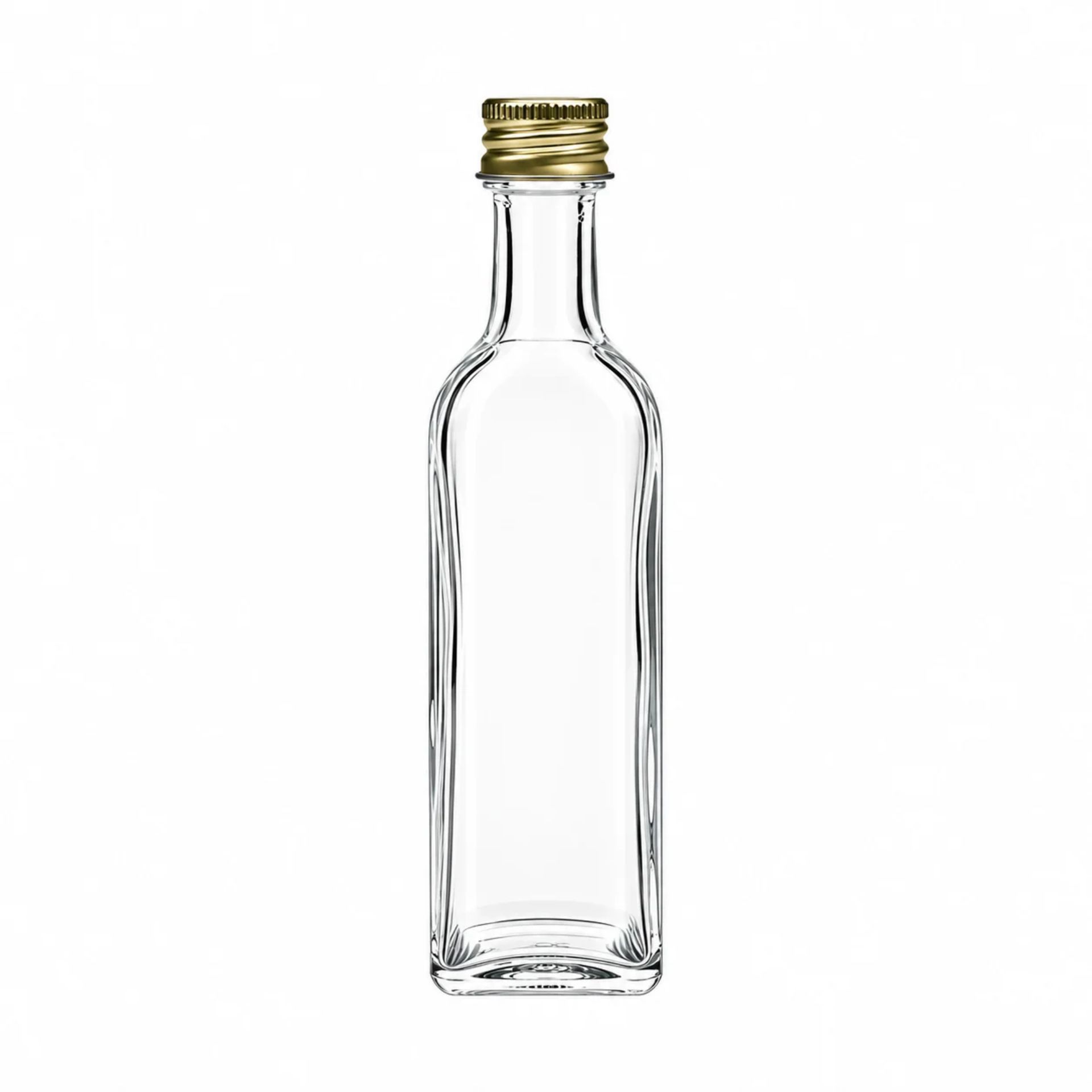 Glasflasche   60 ml eckig Marasca klar