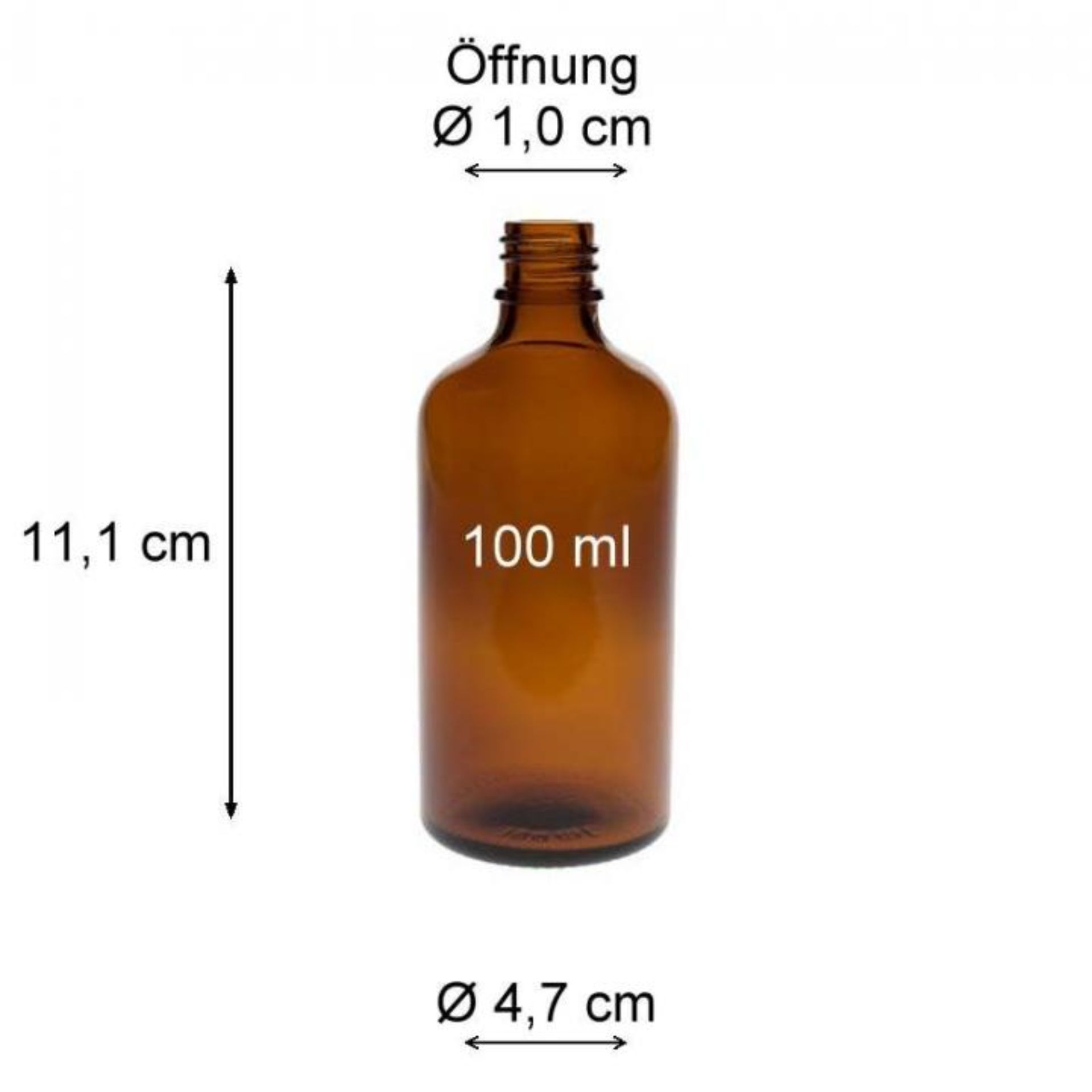 Braune Sprühflasche 100 ml mit Zerstäuber, ideal für kosmetische Anwendungen; Produktbild zeigt die Flasche frontal auf weißem Hintergrund