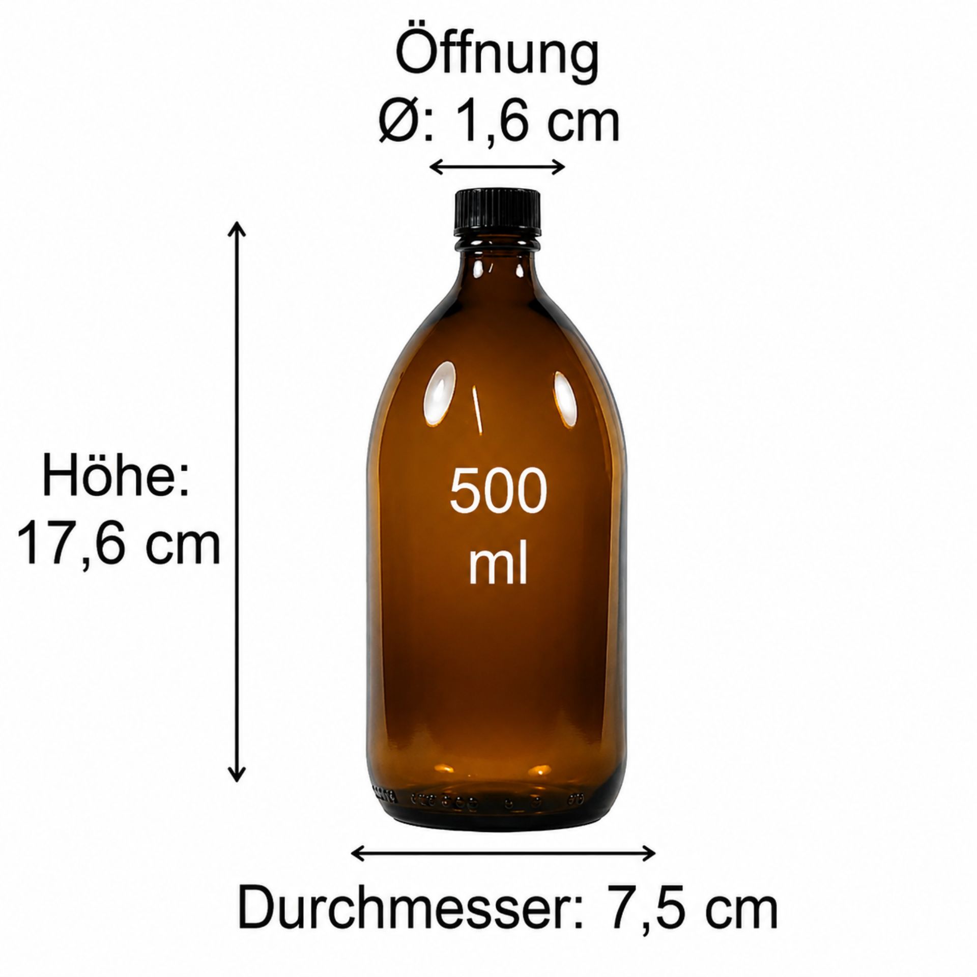 Produktbild eines rechteckigen 500 ml PET-Behälters mit blauer Kappe, ideal für die sichere Aufbewahrung von Flüssigkeiten, verfügbar bei Flaschen, Gläser und Dosen. Perfekt geeignet für Getränkehersteller und Chemikalienlagerung.