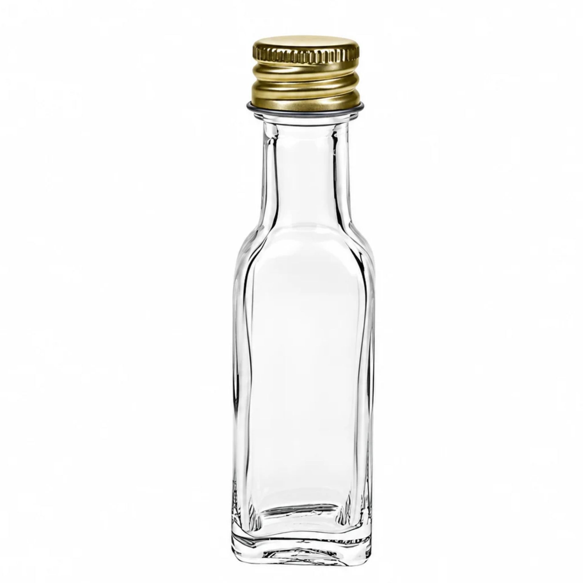 Glasflasche   20 ml eckig Marasca klar