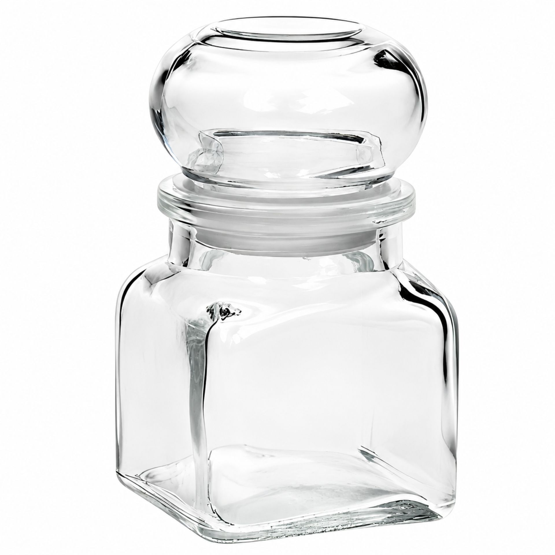 Stopfenglas  120 ml eckig mit Glasstopfen