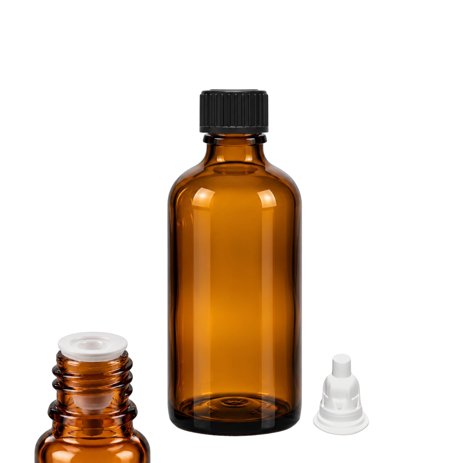 Tropfflasche  100 ml braun Glas Dosierflasche
