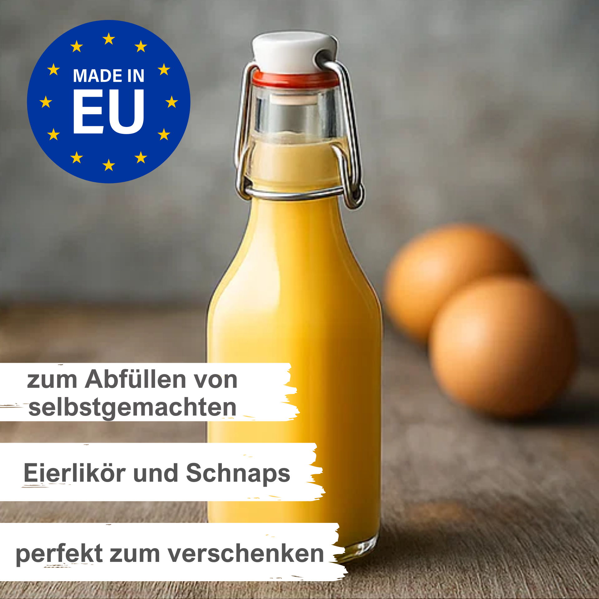 Bügelflaschen Set 6x250 ml eckig