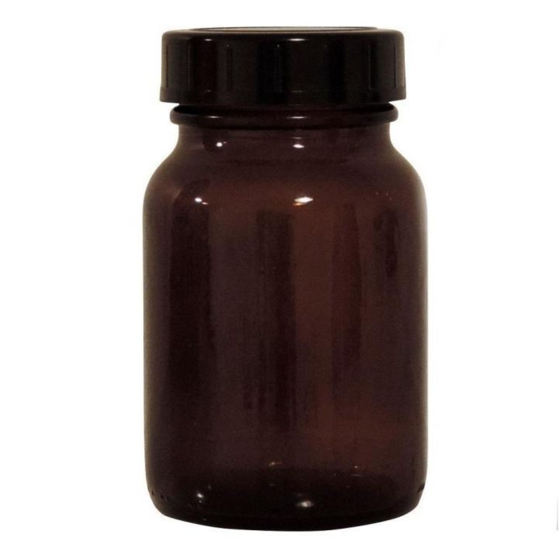 Braune Apothekerflasche aus Glas mit 250 ml Fassungsvermögen, Weithalsdesign und schwarzem Schraubdeckel, ideal für die sichere Aufbewahrung von Flüssigkeiten und Chemikalien.