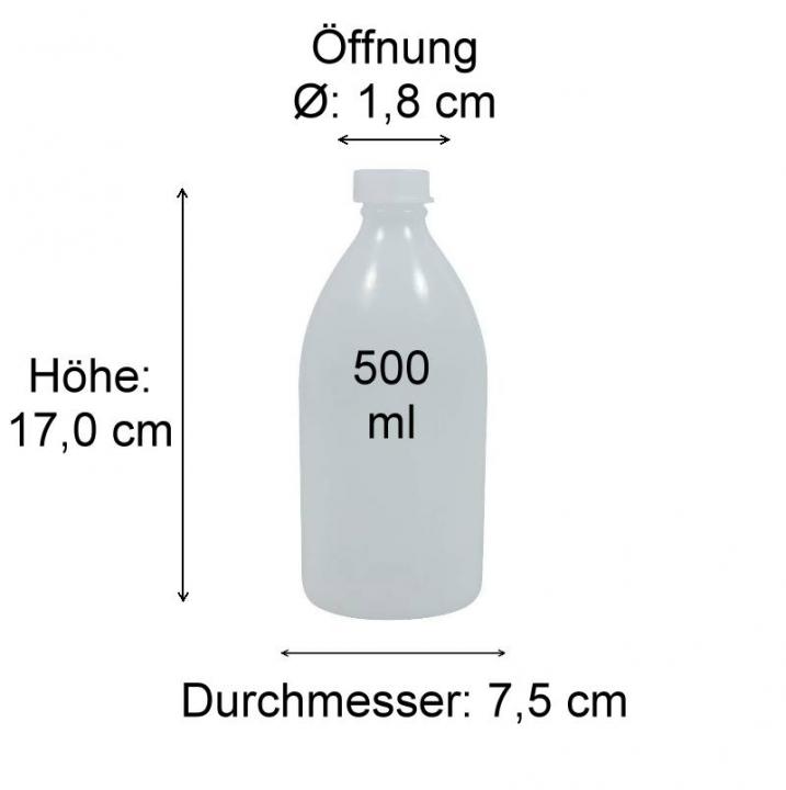 Laborflasche PE  500 ml Enghalsflasche Kunststoff