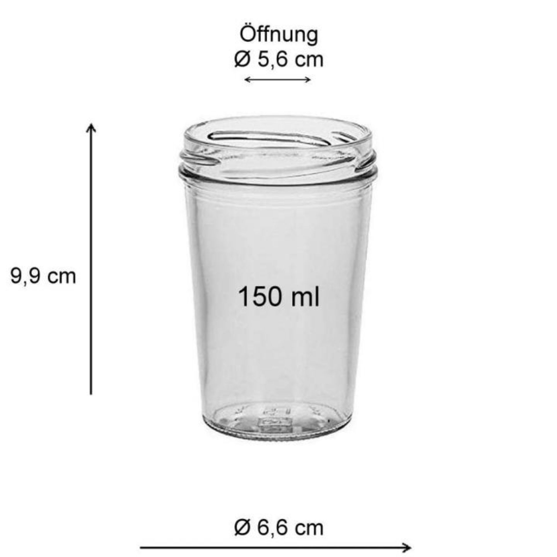 Einmachglas 150 ml Becherglas mit Deckel in verschiedenen Farben vor weißem Hintergrund - Perfekt für Einmachen, Aufbewahrung oder Dekoration.
