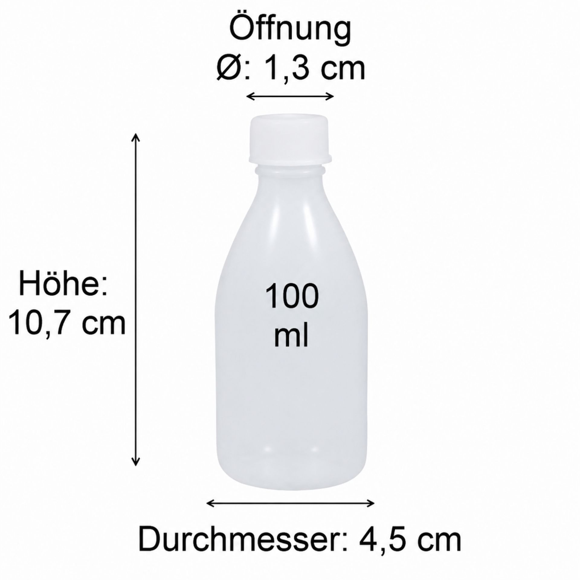 Maßzeichnung VI9100KH100 - Technische Skizze mit detaillierten Abmessungen für Glasflaschen und Behälter von Flaschen Glaeser und Dosen