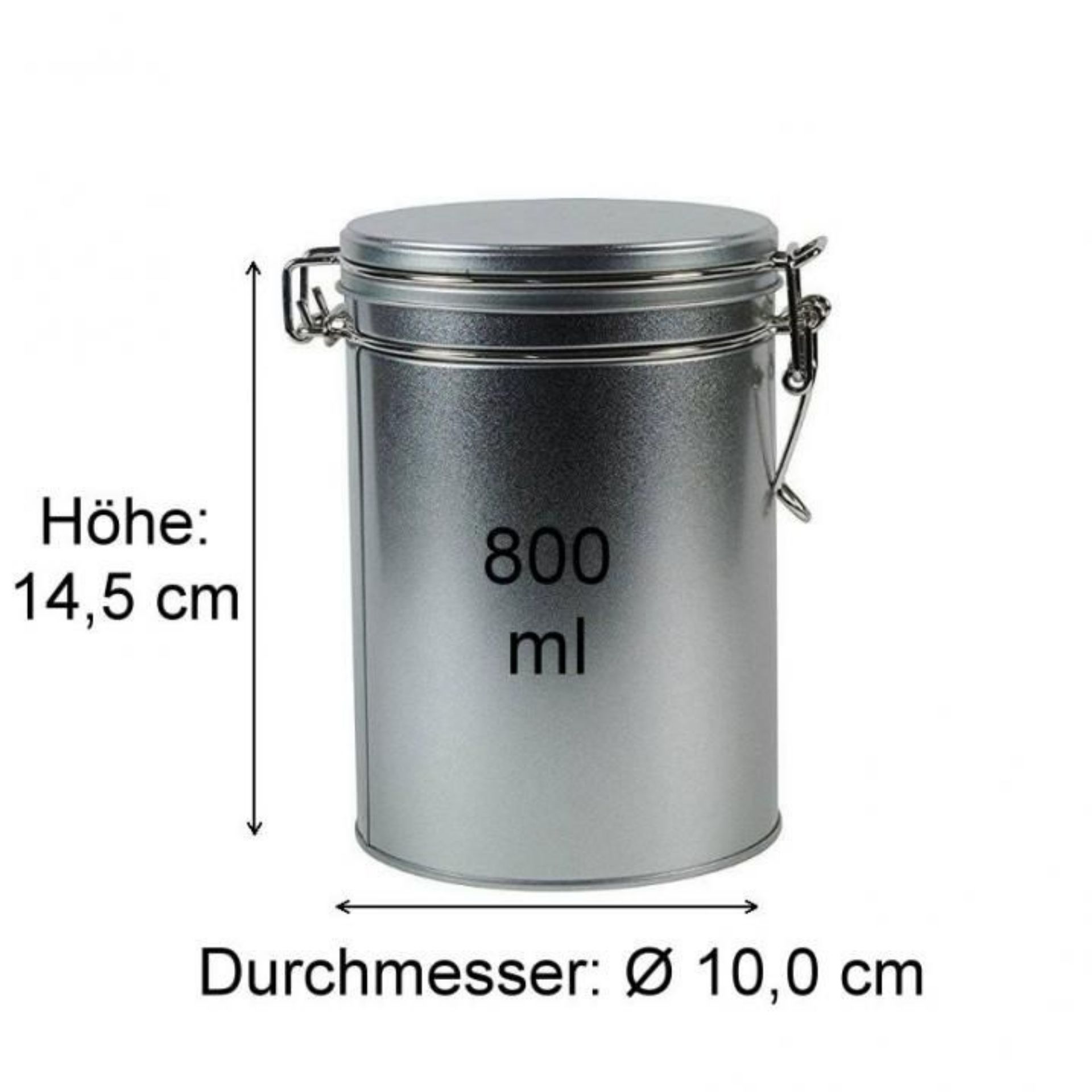 Bild einer Kaffeedose mit Dekor, Maße 2x1002, ideal für die Aufbewahrung von Kaffee, hochwertige Verarbeitung, für Küchen und Haushalte geeignet.
