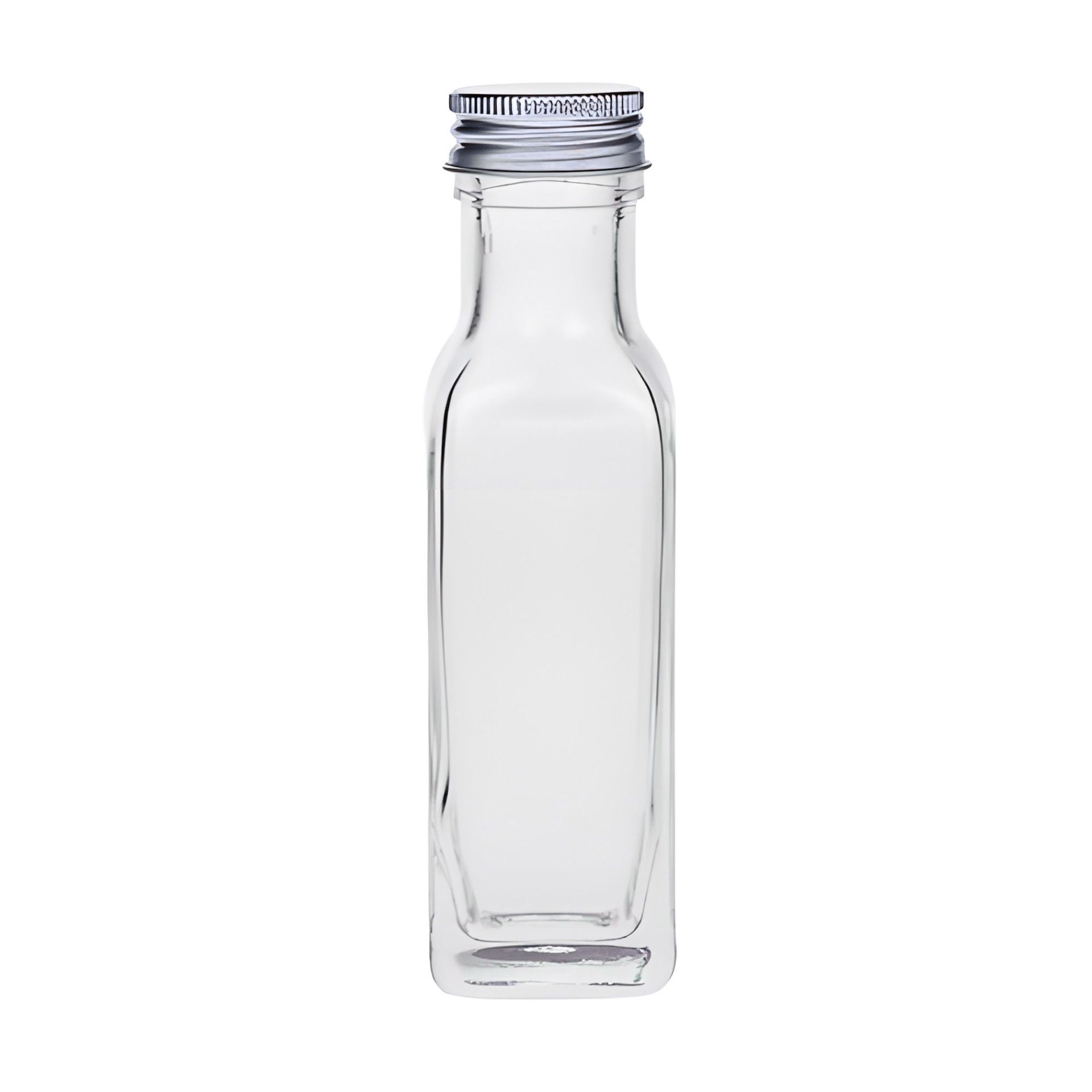 Glasflasche  100 ml viereckig Glasflasche  100 ml viereckig