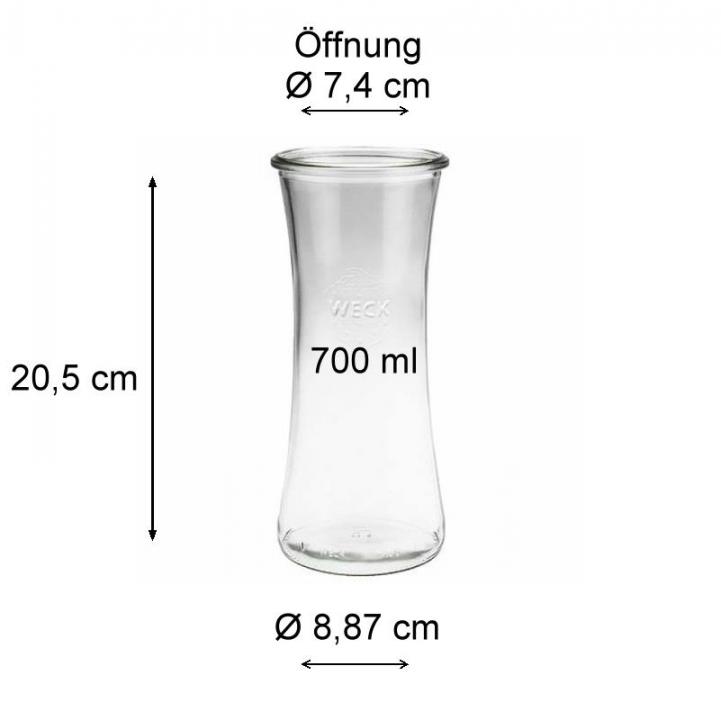 Weckglas 700 ml Delikatessenglas mit Deckel, ideal zur Aufbewahrung von Lebensmitteln, umweltfreundliches Einmachglas für nachhaltige Küche.