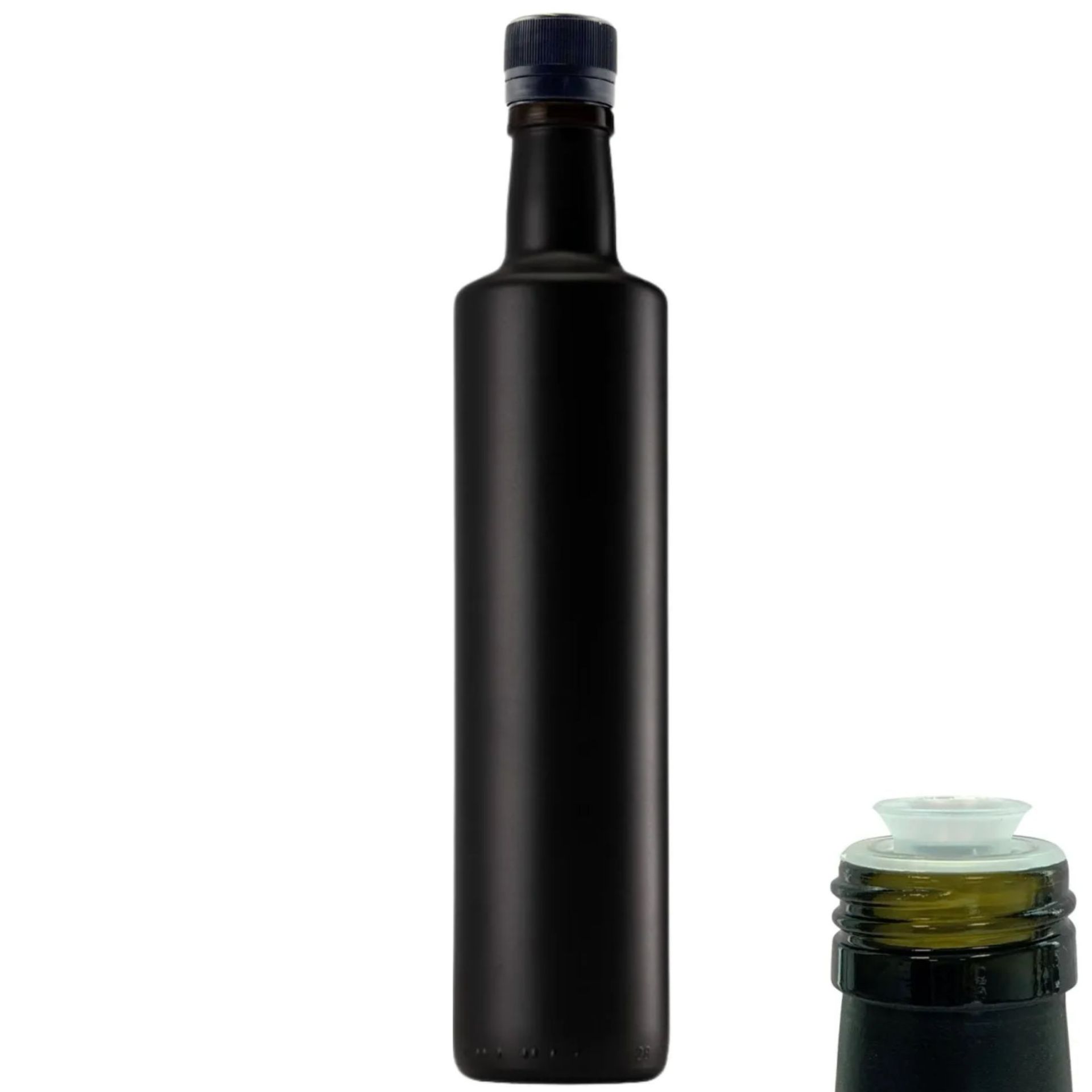 mikken Ölflasche Glasflasche matt schwarz, 500 ml