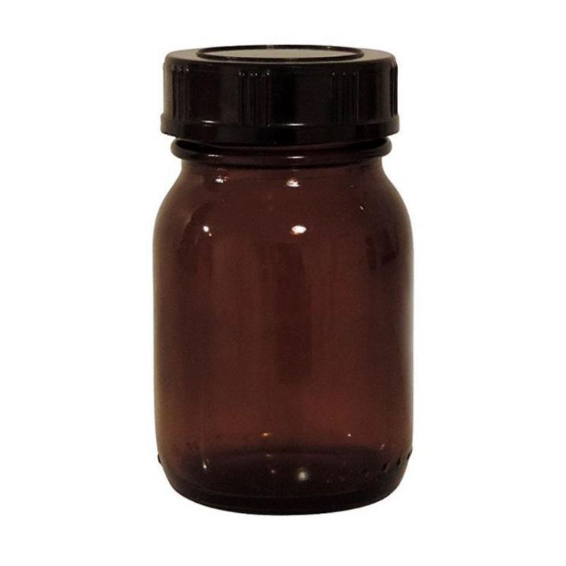 Braune Apothekerflasche 75 ml Weithals mit Schraubdeckel - Vi1325Kh75. Hochwertiges Glasgefäß zur sicheren Aufbewahrung von Flüssigkeiten. Ideal für Labor, Apotheke und Privatgebrauch.