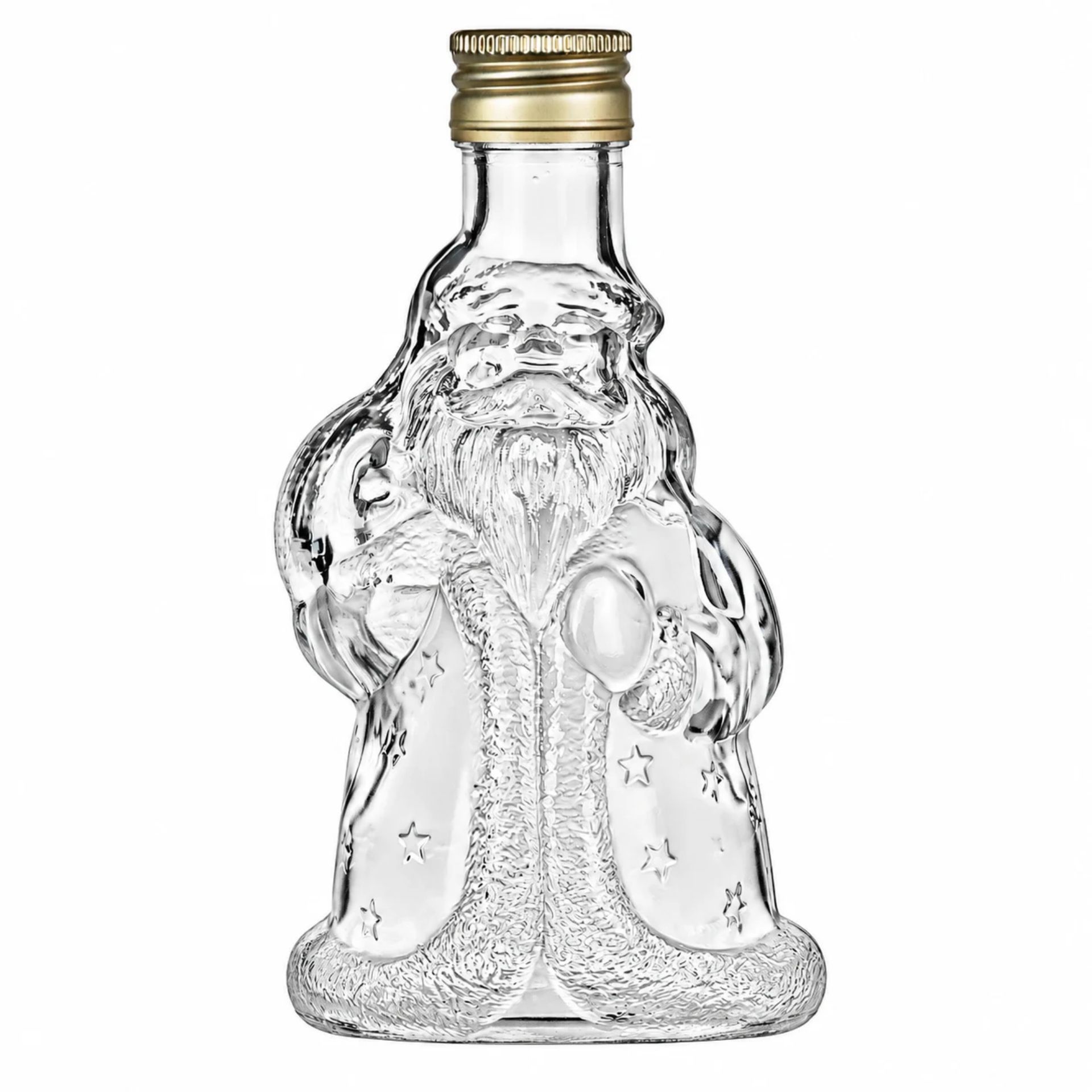 Glasflasche  200 ml Weihnachtsmann