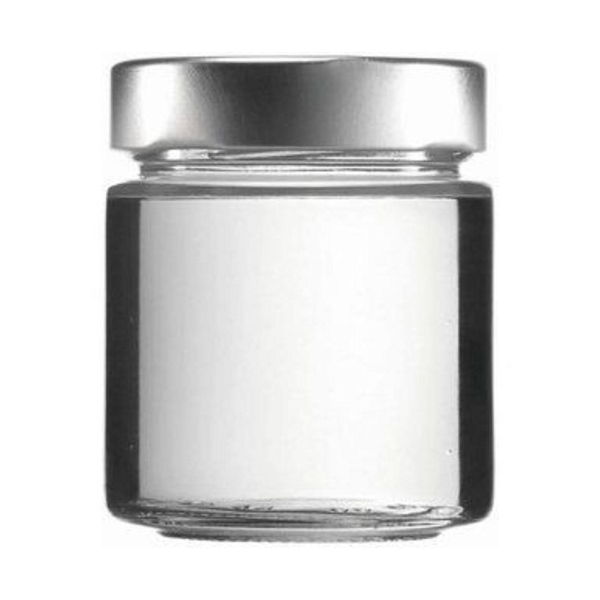 Produktbild einer stilvollen, durchsichtig grünen Glasflasche mit silbernem Schraubverschluss, geeignet für Wasser, Säfte oder andere Getränke. Perfekt für umweltbewusste Verbraucher.