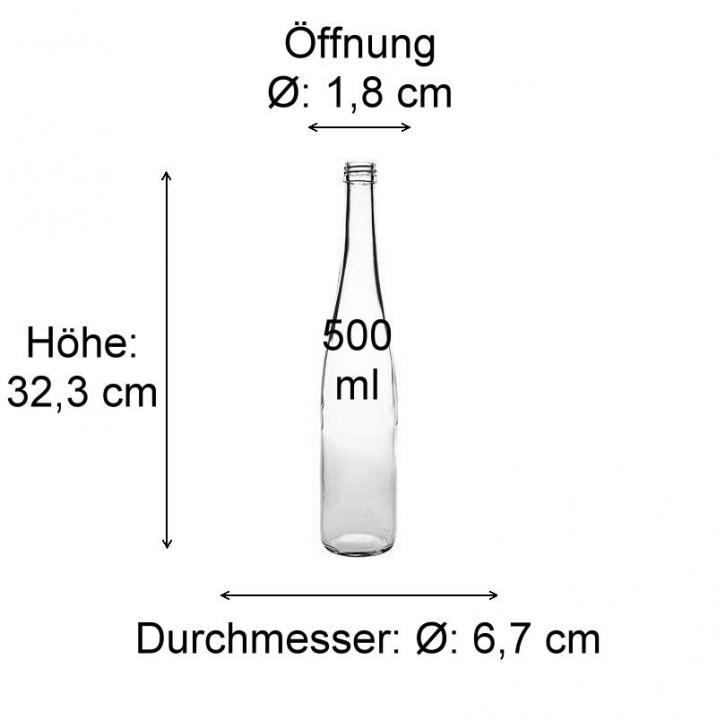 Bild eines Schlegel-Glases mit 500 ml Fassungsvermögen auf weißem Hintergrund. Perfekt für Säfte, Smoothies oder Wasser. Hochwertiges und stilvolles Design, ideal zum Getränkeausschank.