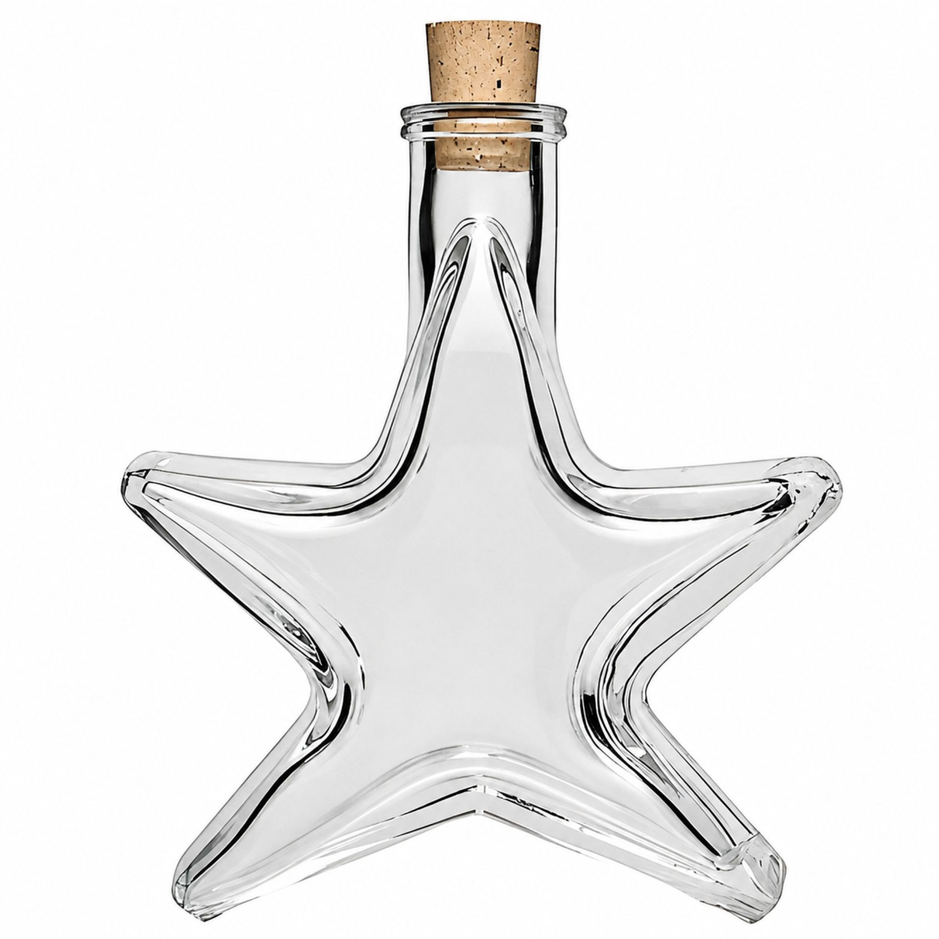 Glasflasche  100 ml Stern mit Korken