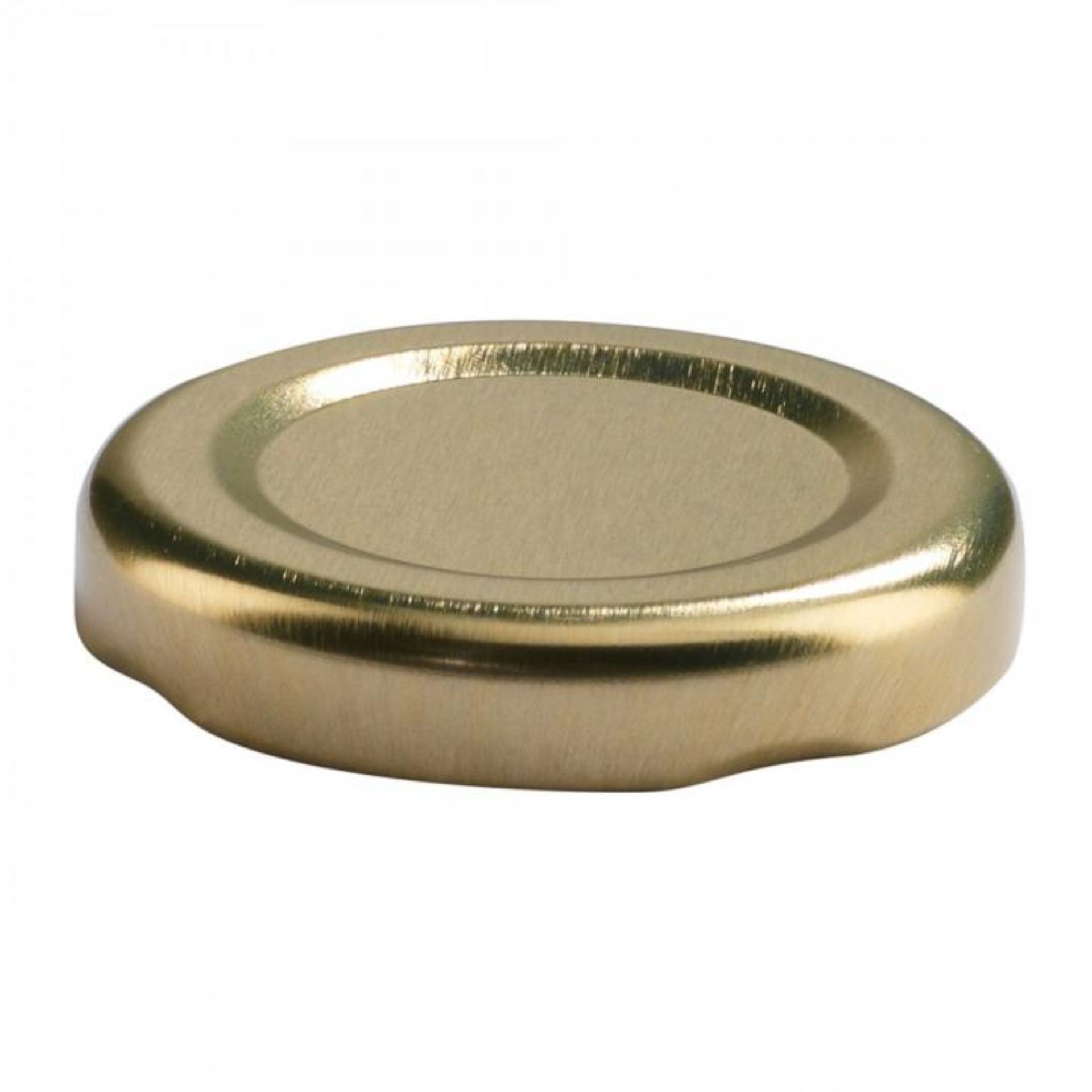 Schraubverschluss Deckel TO 43 Gold, pasteurisierbar, hochwertig, Bild für Verschlüsse und Verpackungen, Produktdarstellung im Detail.