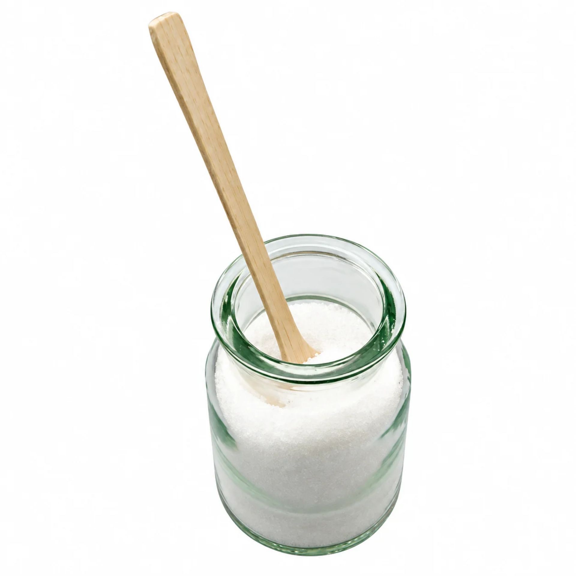 Ein hölzerner Dosierlöffel mit einer Länge von 15 cm, ideal für das präzise Abmessen von Gewürzen, abgebildet auf einer neutralen Oberfläche.