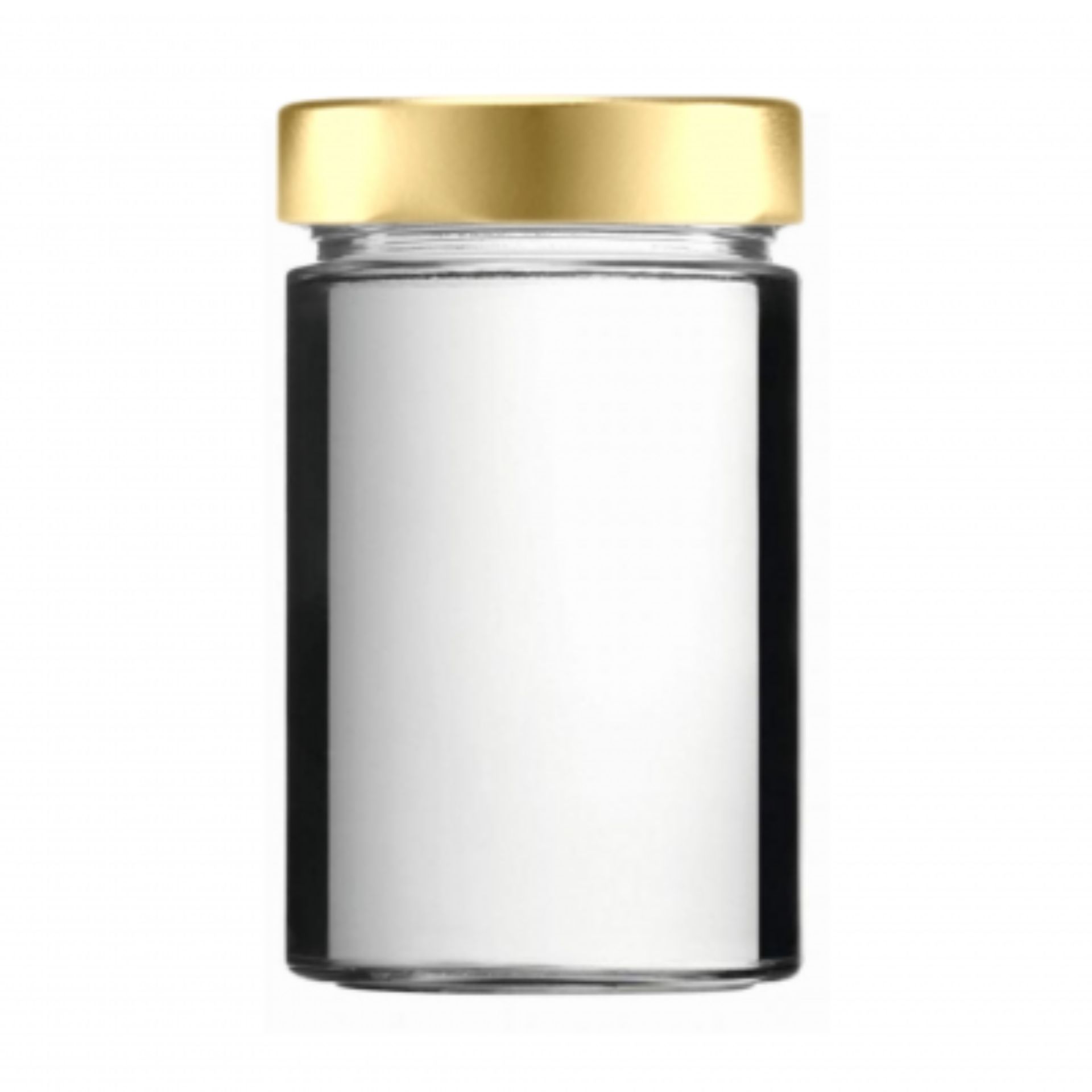 Einmachglas 580 ml mit Schraubdeckel – Transparentes Glas für Vorrat und Konservierung Leeres, transparentes Einmachglas aus Glas mit 580 ml Fassungsvermögen, zylindrischer Form und weitem Schraubverschluss, vor weißem Hintergrund.