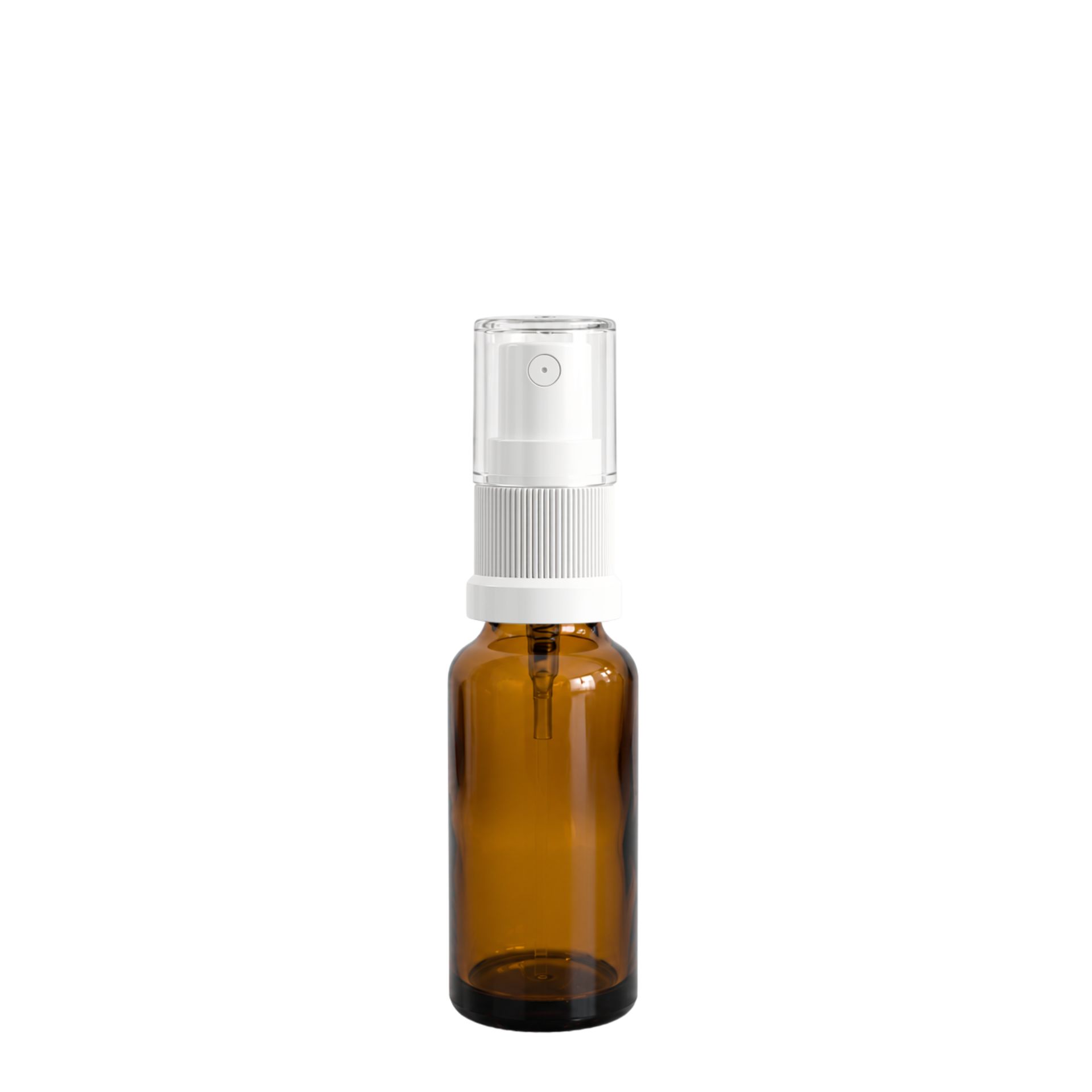 20 ml Sprühflasche aus transparentem Kunststoff mit weißem Sprühkopf, ideal für die Aufbewahrung und Verteilung von Flüssigkeiten. Perfekt für den Einsatz von Reinigungsmitteln, Parfümen oder Desinfektionsmitteln.