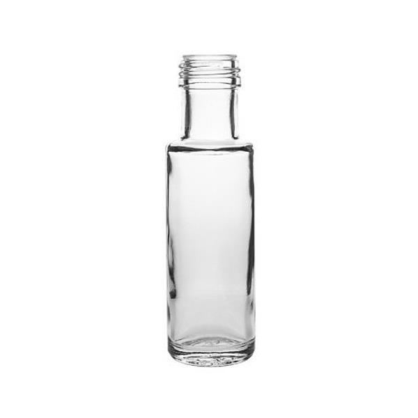 Glasflasche  100 ml rund mit Schraubverschluss