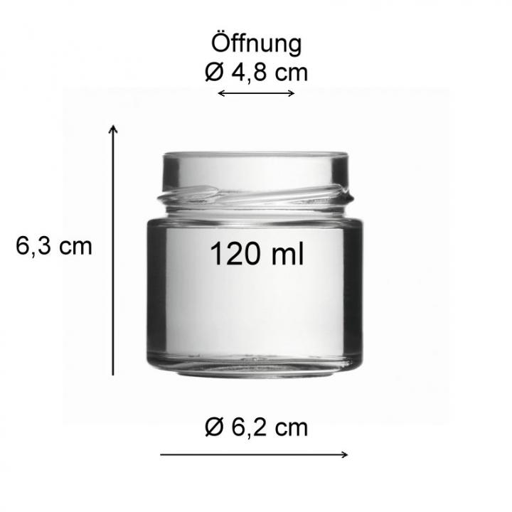mikken Glasdosen 120 ml mit PVC freiem Schraubverschluss 