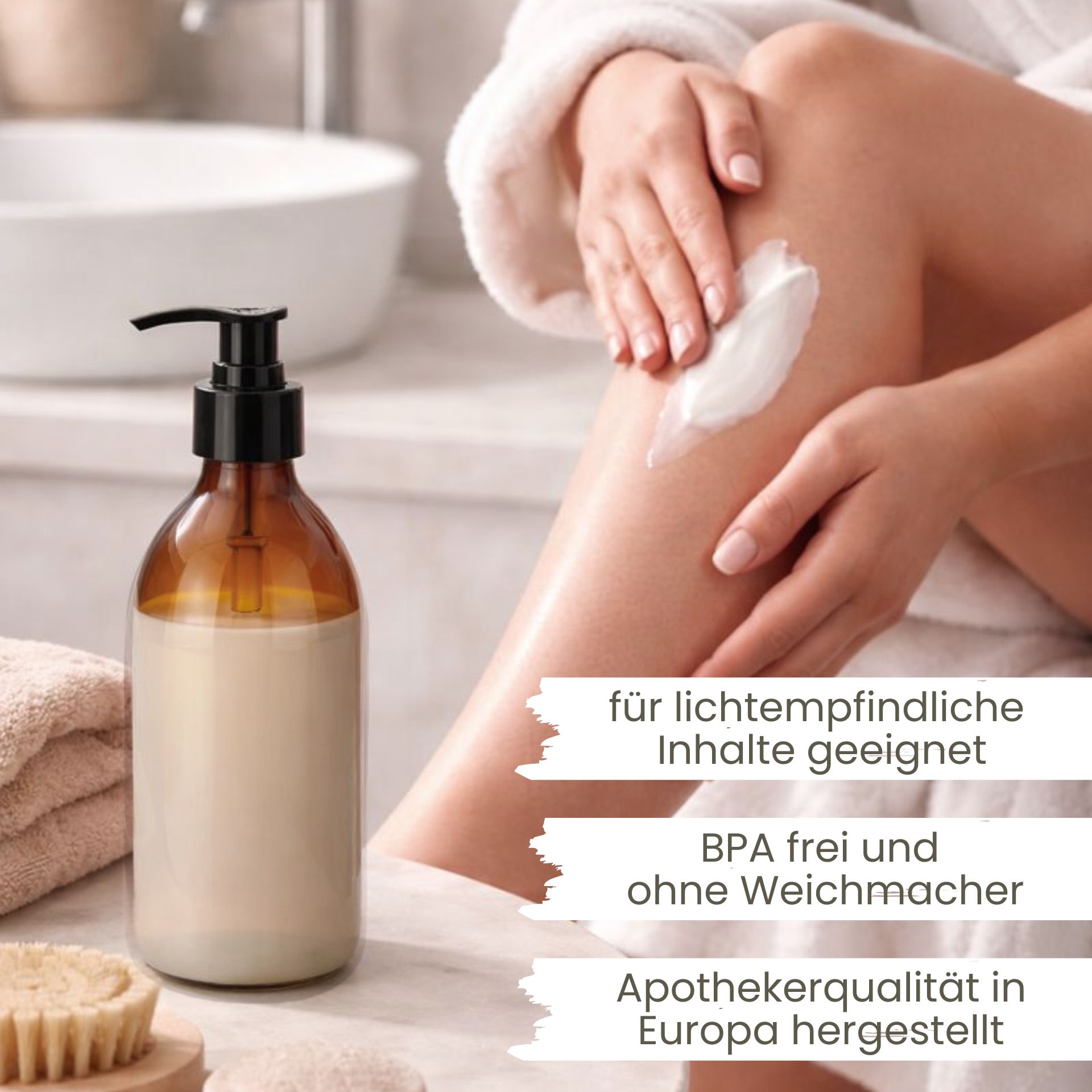 Seifenspender  250 ml Glas Lotionspender