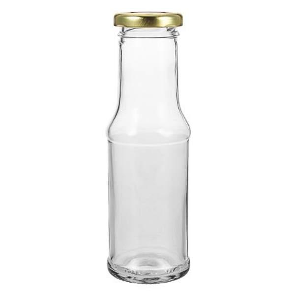 Glasflasche 200 ml für Saucen Saft Milch Smoothie Dressing mit Schraubverschluss 
