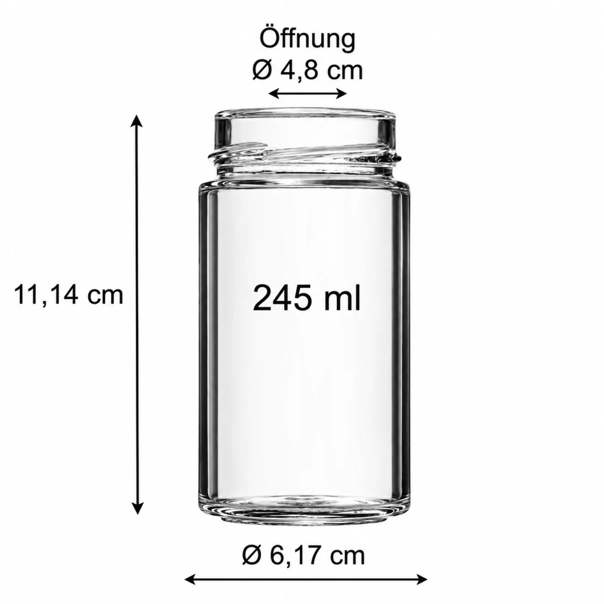 Glasdose 245 ml mit Deckel von Mikken, BlueSeal-Verschluss, ideal zur Aufbewahrung von Lebensmitteln, hochwertiges Material, langlebig und vielseitig einsetzbar