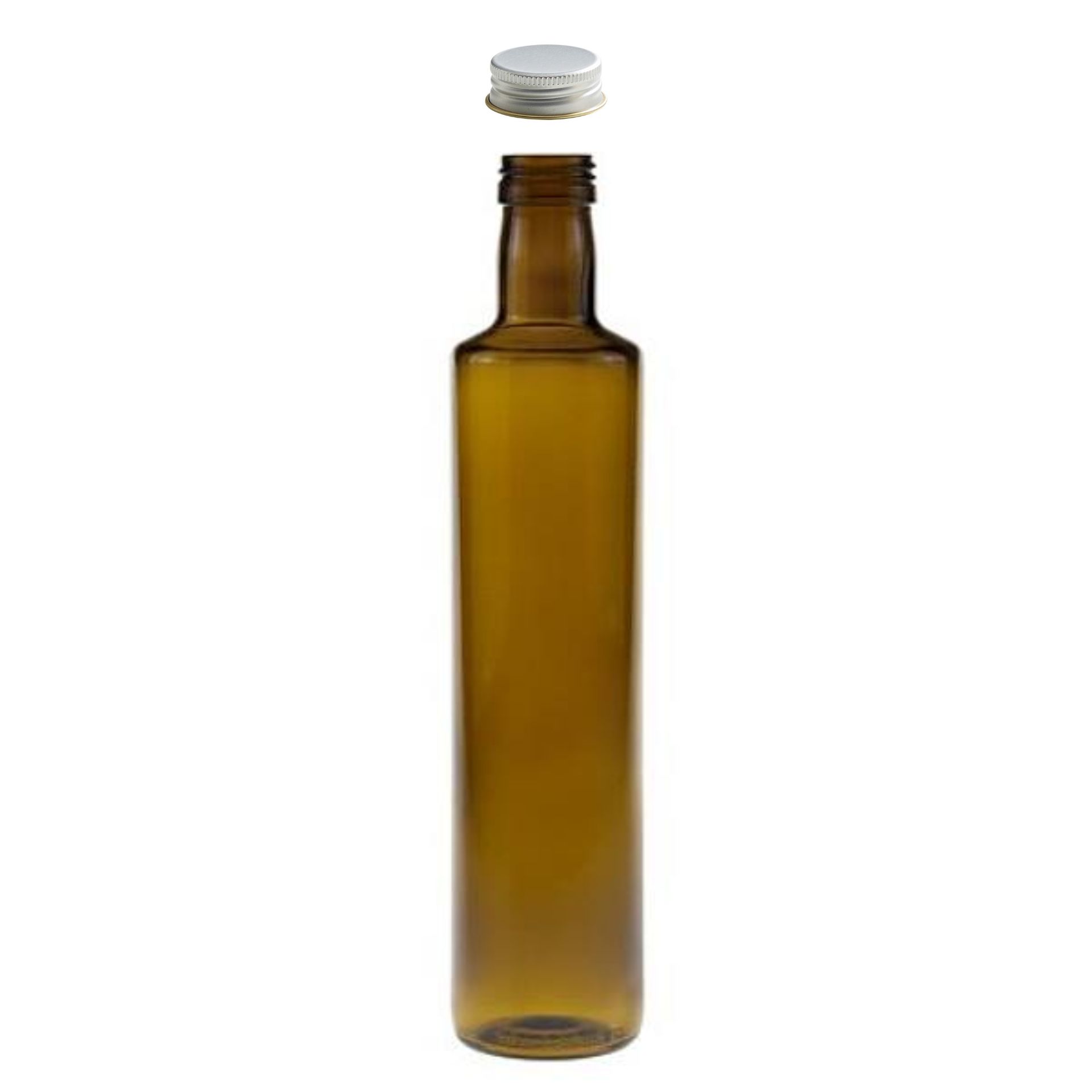 Glasflasche  500 ml rund braun