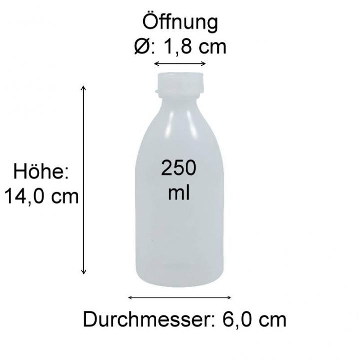 Laborflasche PE  250 ml Enghalsflasche Kunststoff