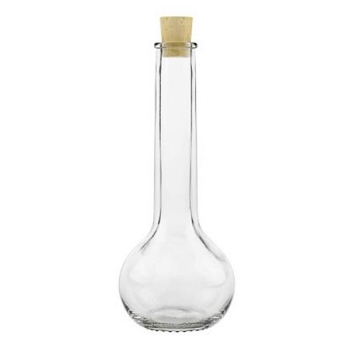 Glasflasche 200 ml Kugel - Form mit Korken 
