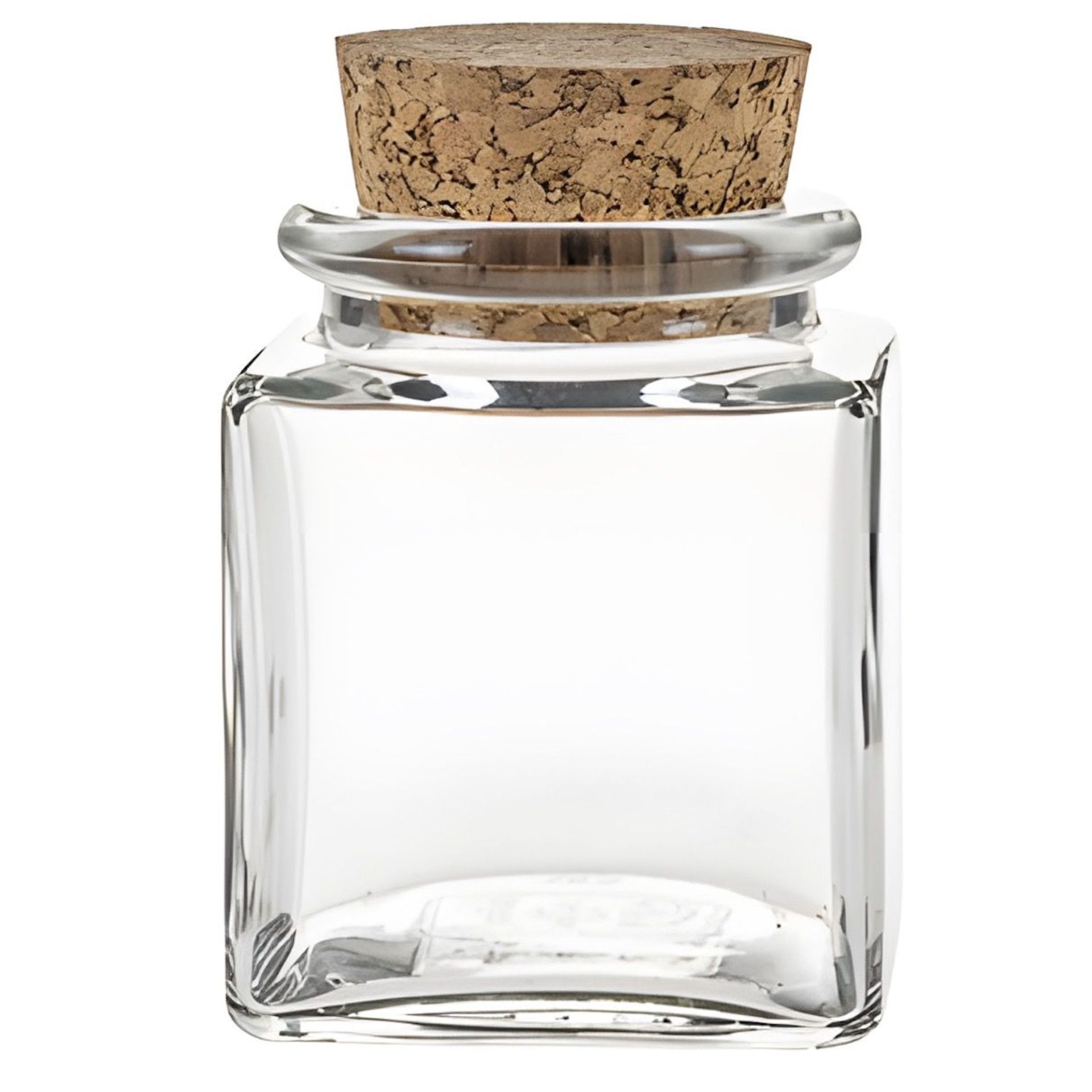 Korkenglas 50 ml Gewürzglas eckig mit Korken