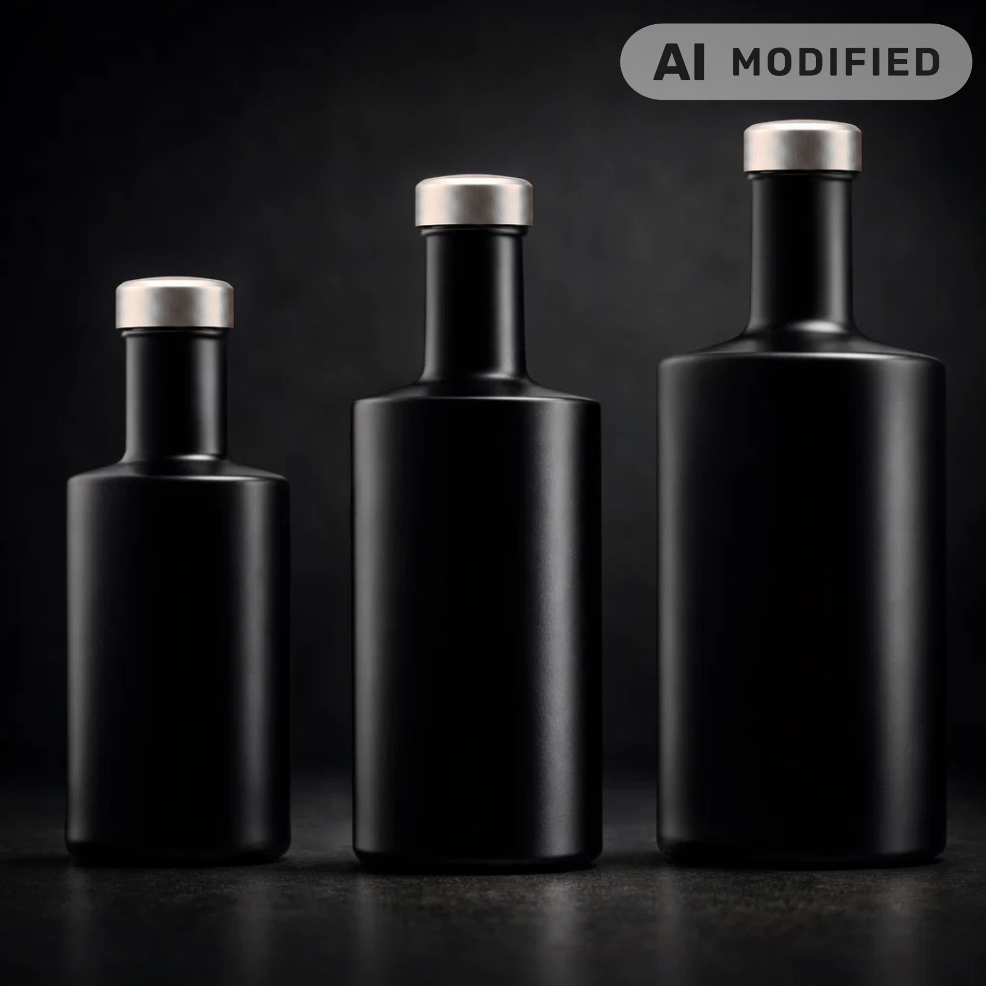 Glasflasche  200 ml mikken ART schwarz