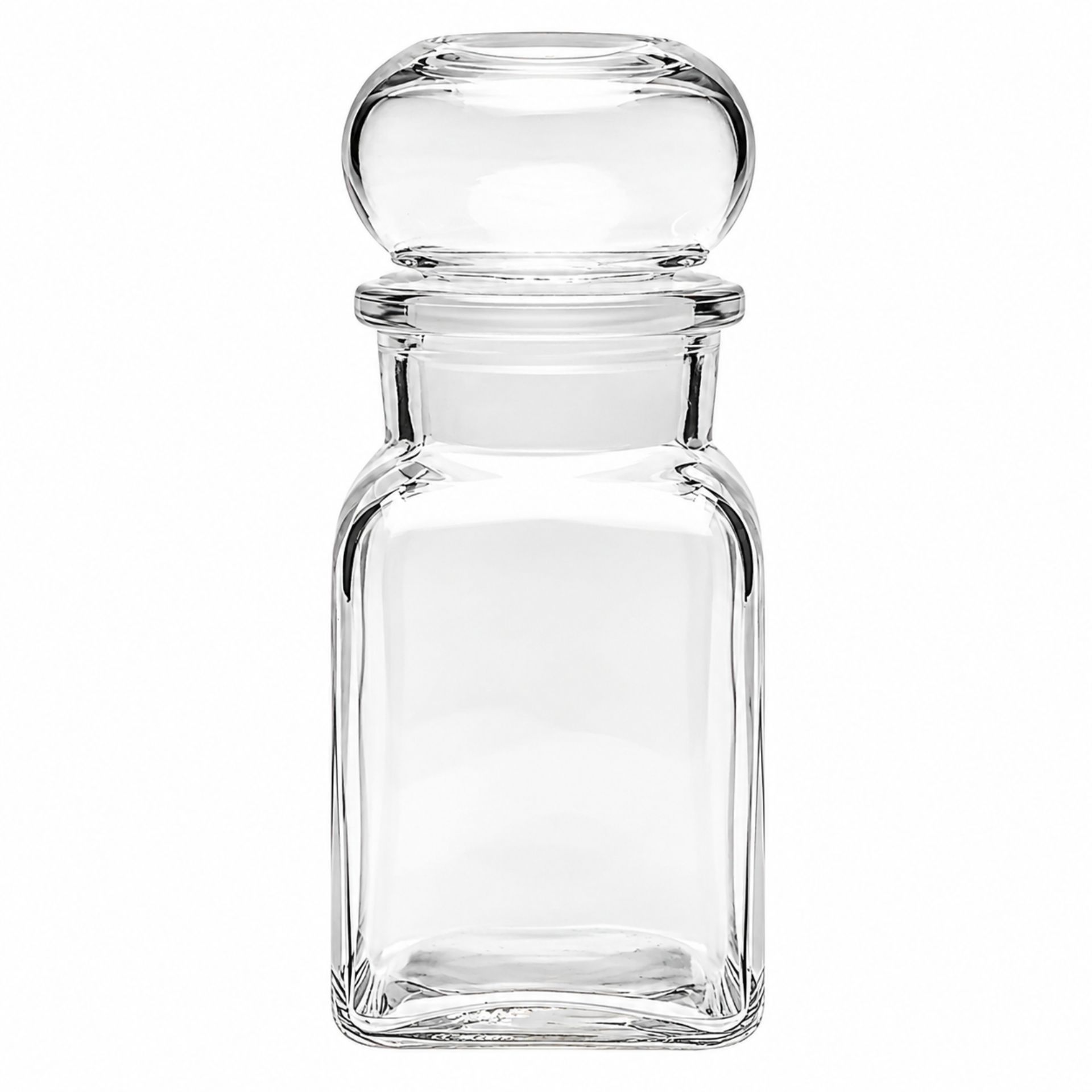 Stopfenglas  150 ml eckig mit Glasstopfen