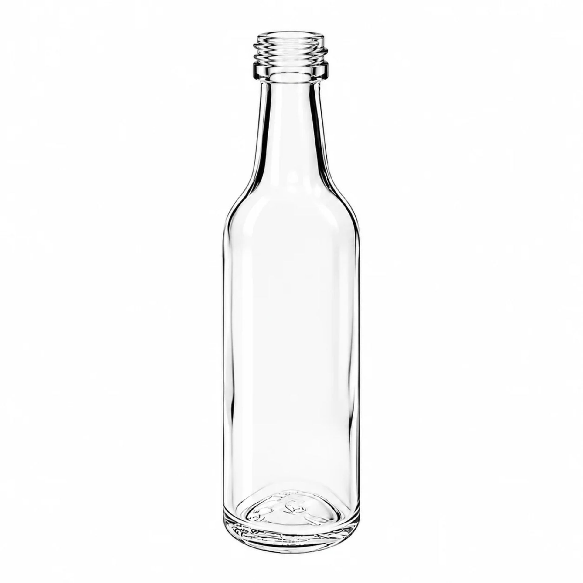 Glasflasche   50 ml Geradhalsflasche Mini
