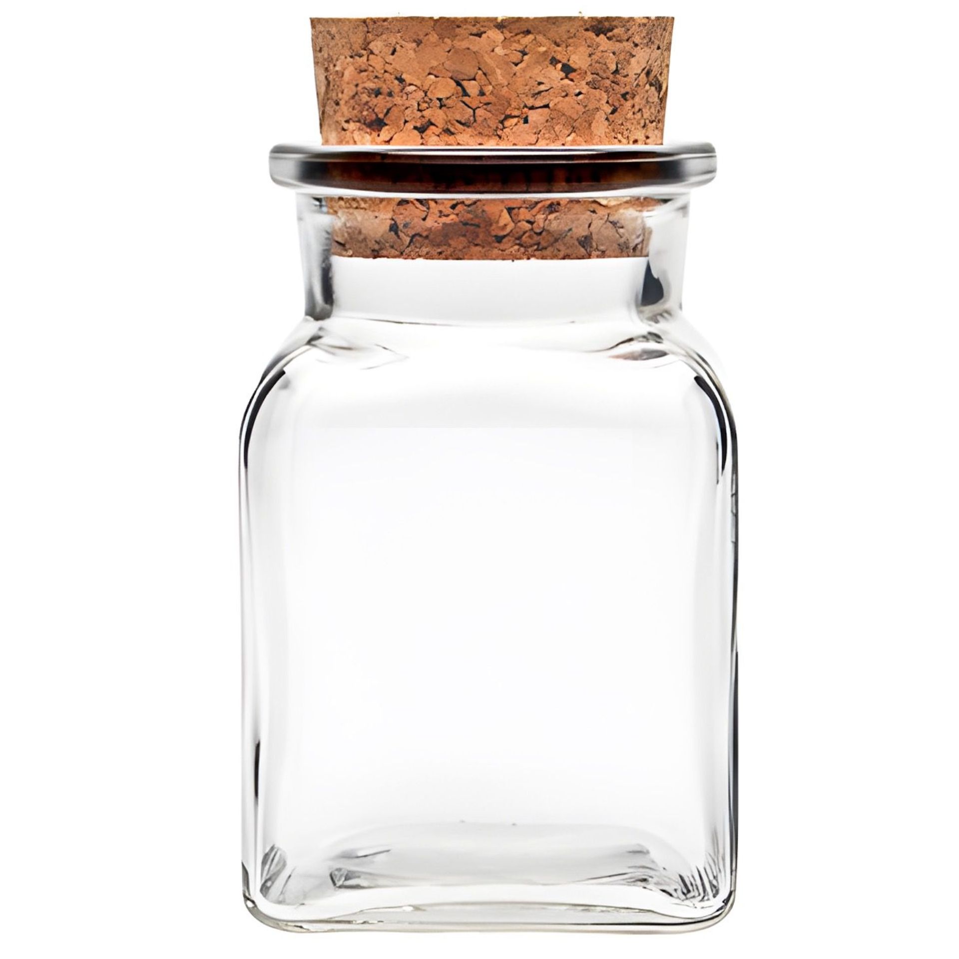Korkenglas  150 ml Gewürzglas eckig