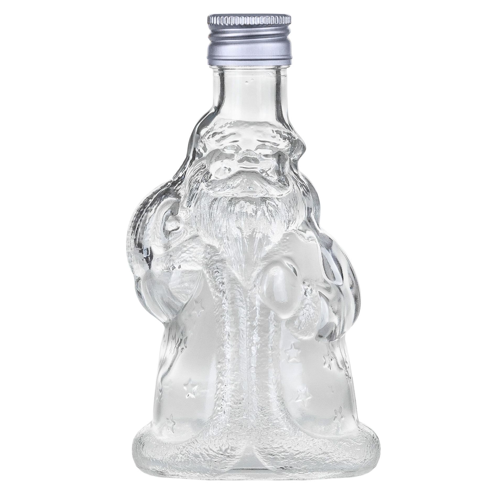 Glasflasche  200 ml Weihnachtsmann