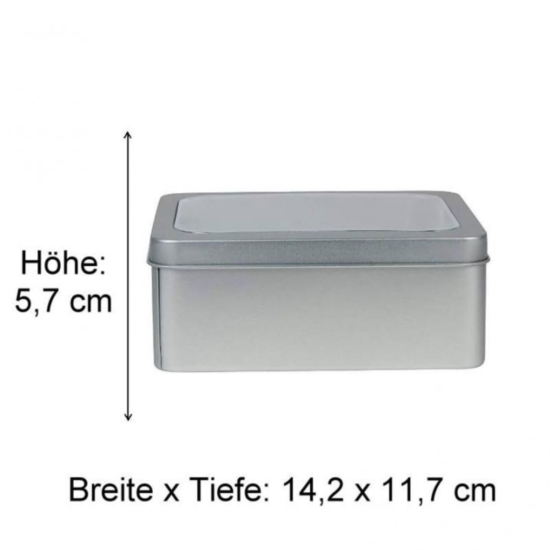 Vorratsdose 14,2 x 11,7 x 5,7 cm mit Sichtfenster