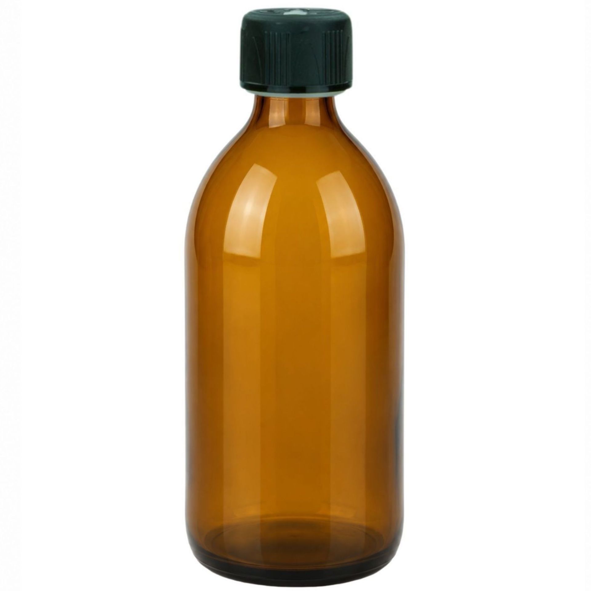 Apothekerflasche  500 ml braun mit Schraubdeckel schwarz