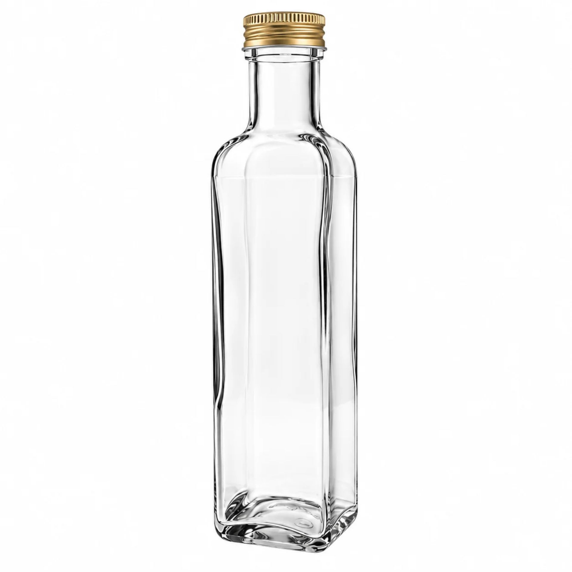Glasflasche  250 ml eckig Marsca klar