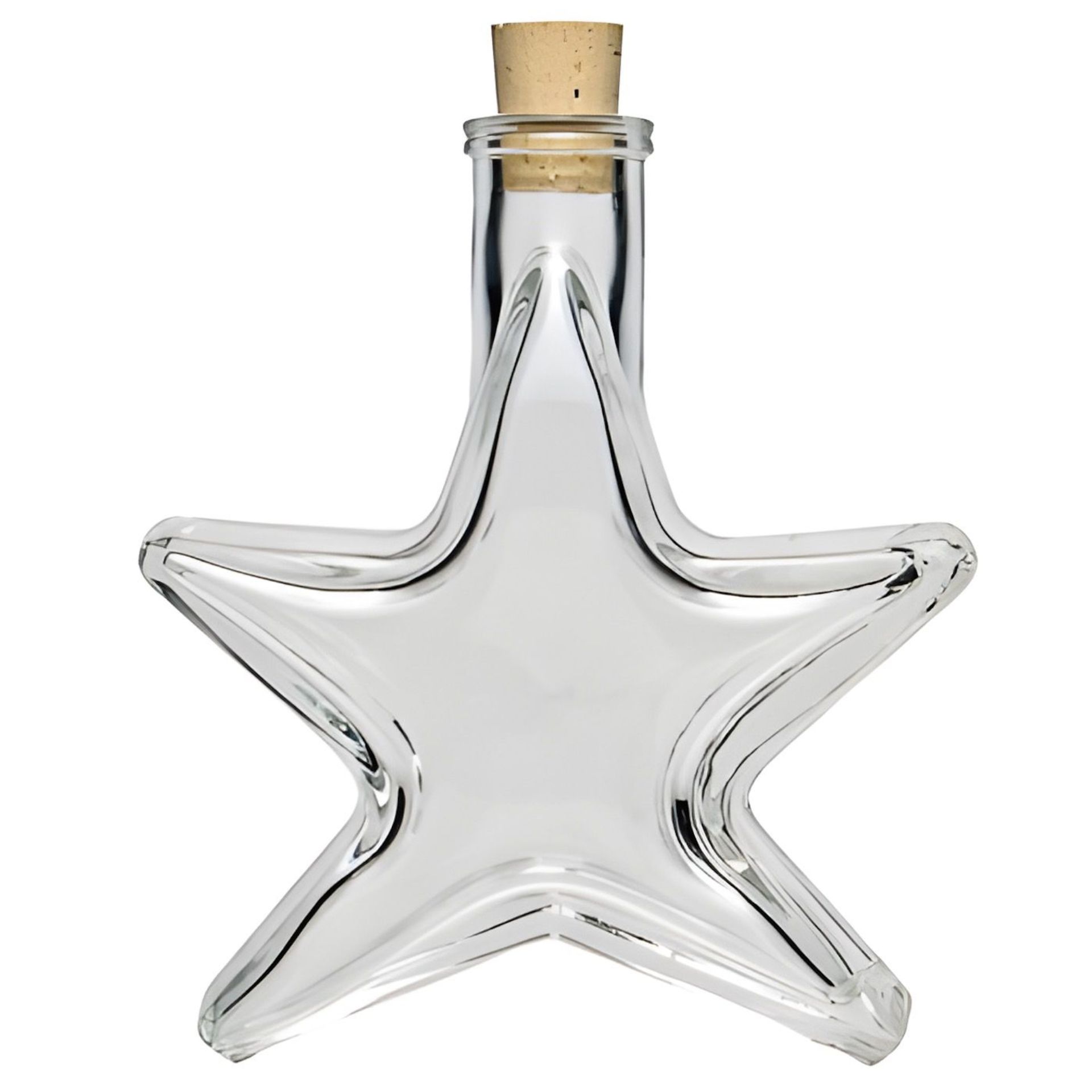 Glasflasche  100 ml Stern mit Korken