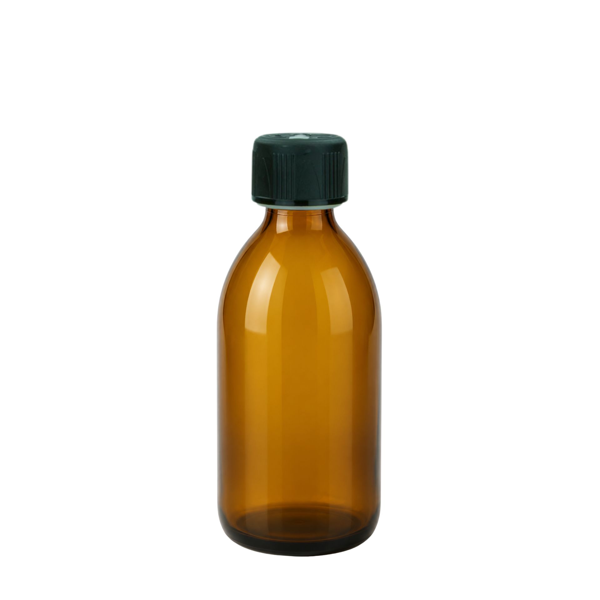 Glasflasche  250 ml Apothekerflasche Schraubdeckel (Kisi)