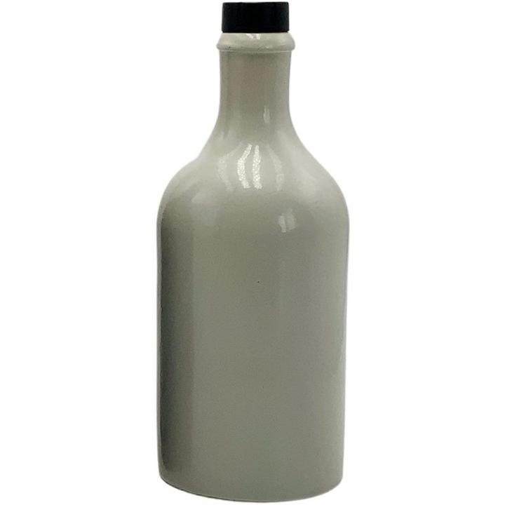 mikken Ölflasche Keramikflasche 500 ml weiss mit Ausgiesser