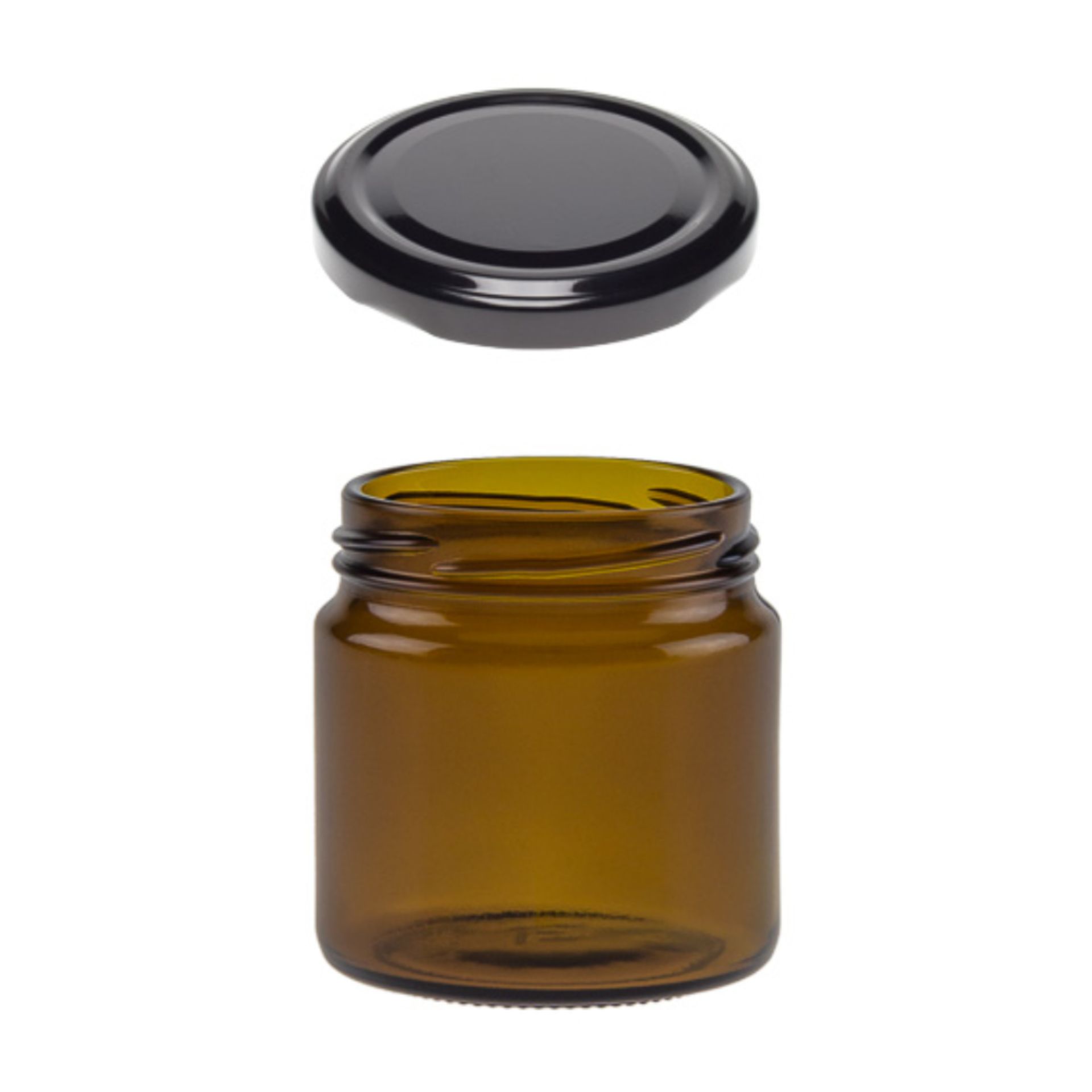 Einmachglas  215 ml braun Rundglas