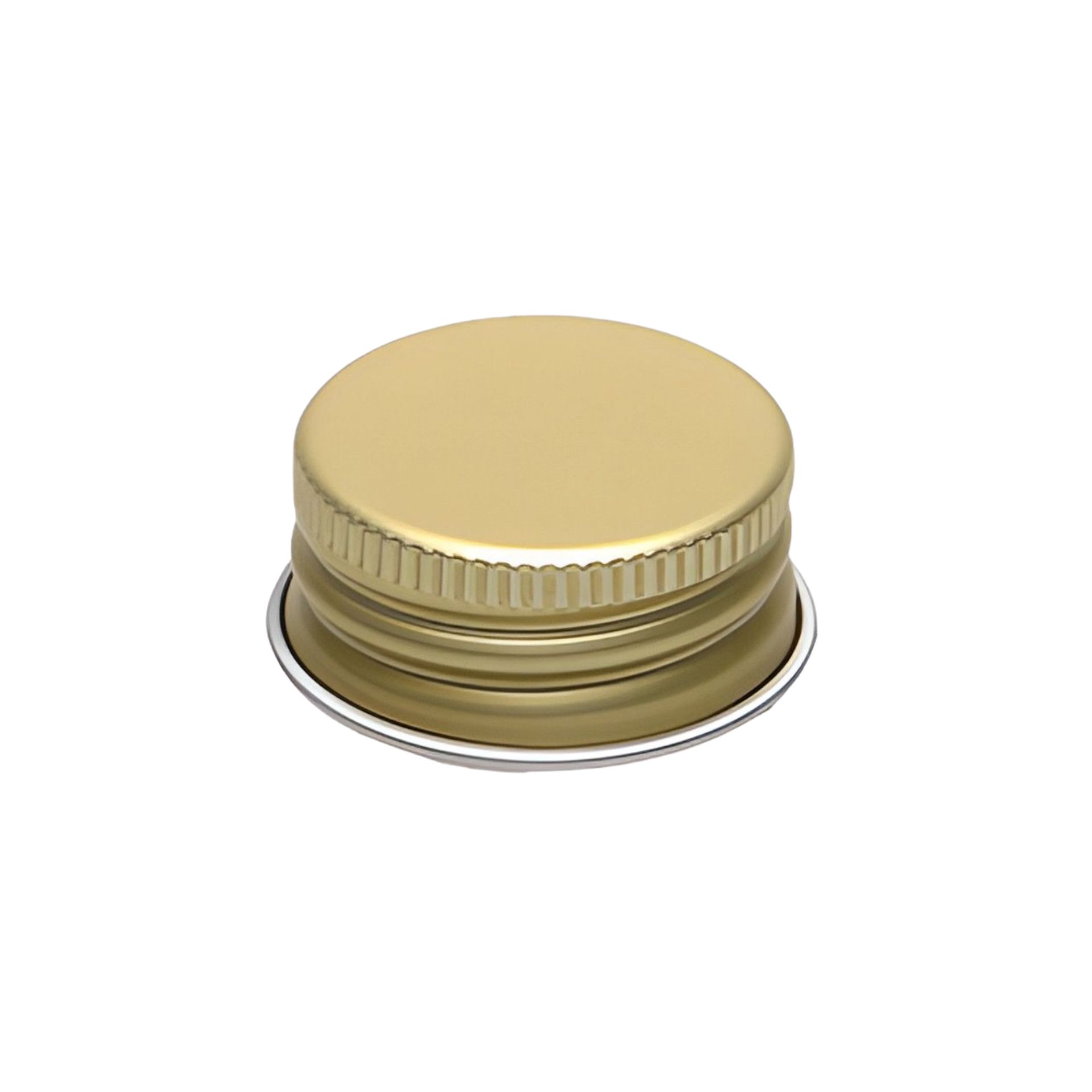 Schraubverschluss Deckel PP 28 mit Rollrand Gold Aluminium