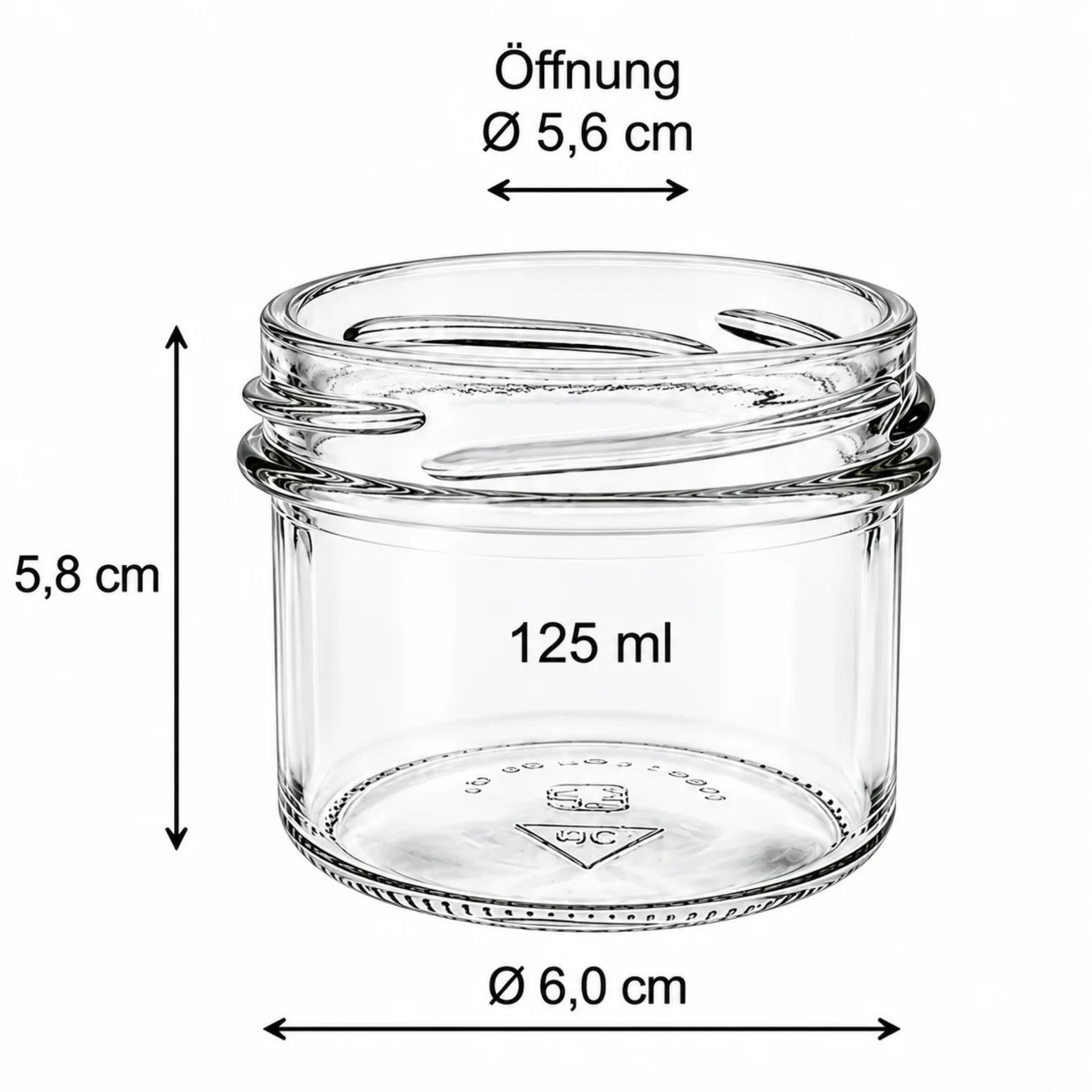 Einmachglas 125 ml Sturzglas mit Deckel in verschiedenen Farben - Ideal für Konservierung und Aufbewahrung von Lebensmitteln, stilvolles und praktisches Design