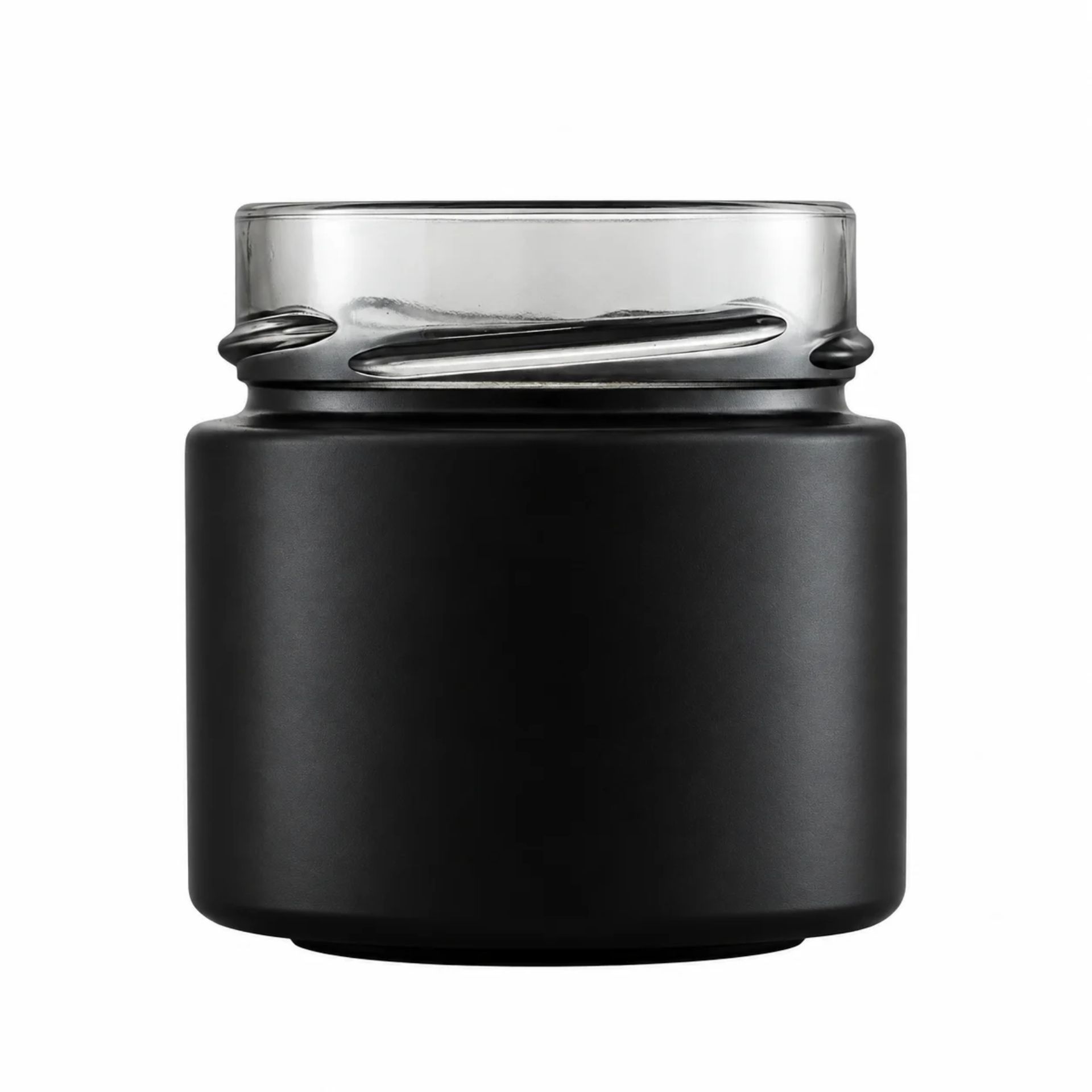 mikken ART Glasdose  125 ml schwarz Deckel