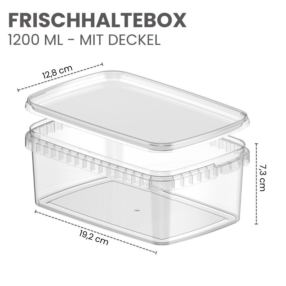 Kunststoffdose 1200 ml Frischhaltebox mit Deckel